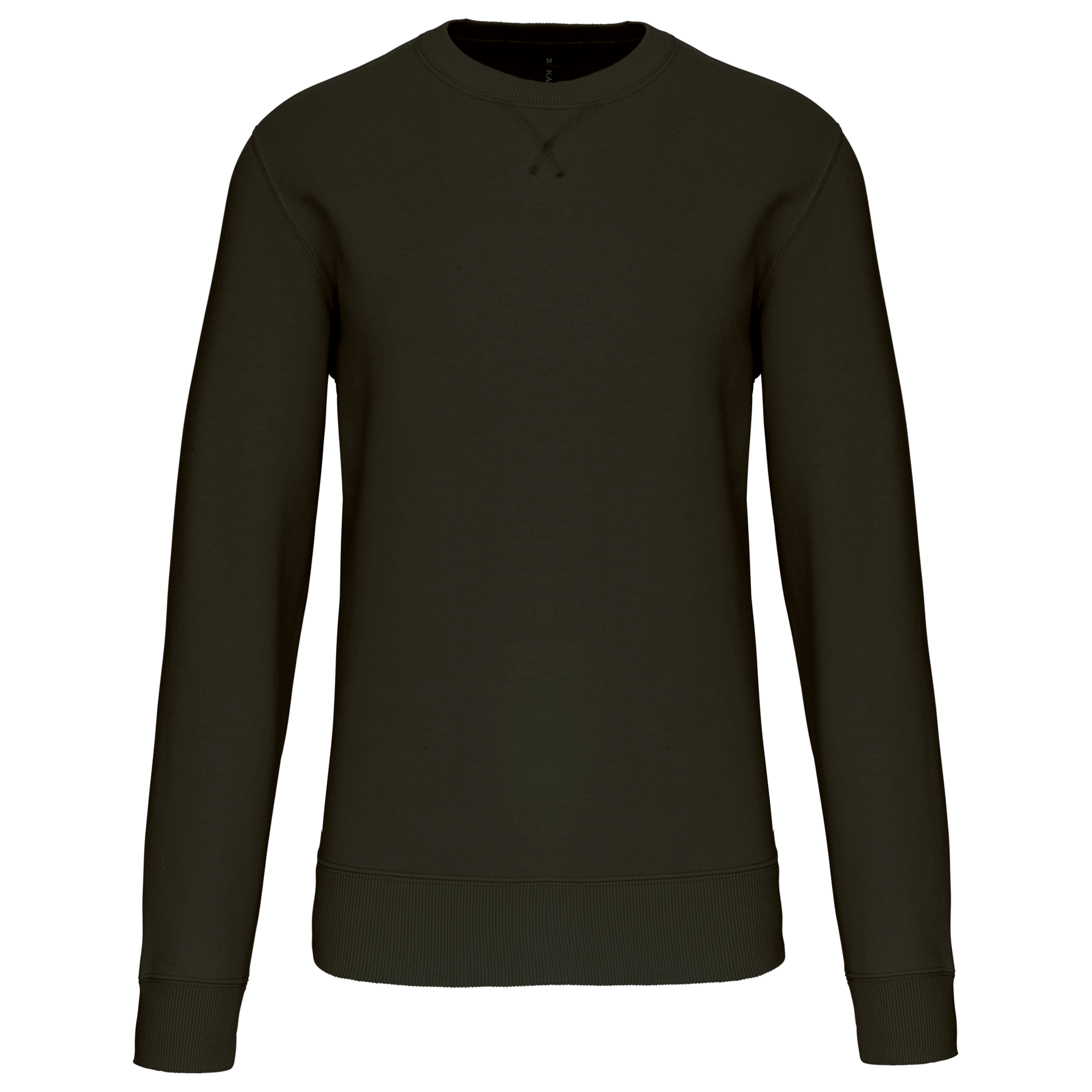 Kariban Sweater met ronde hals — Dark Khaki