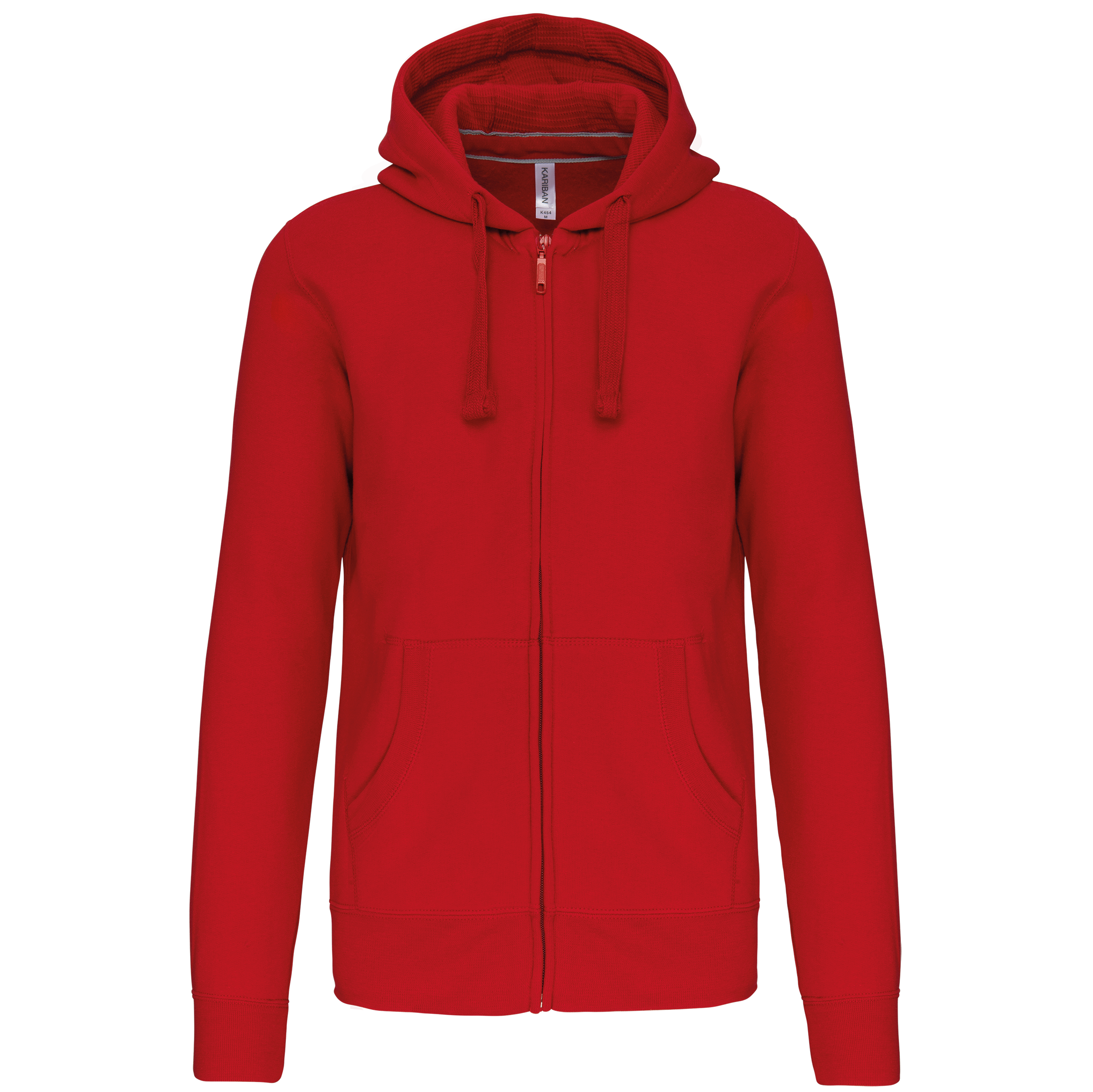 Kariban Hooded Sweater Met Rits — Red