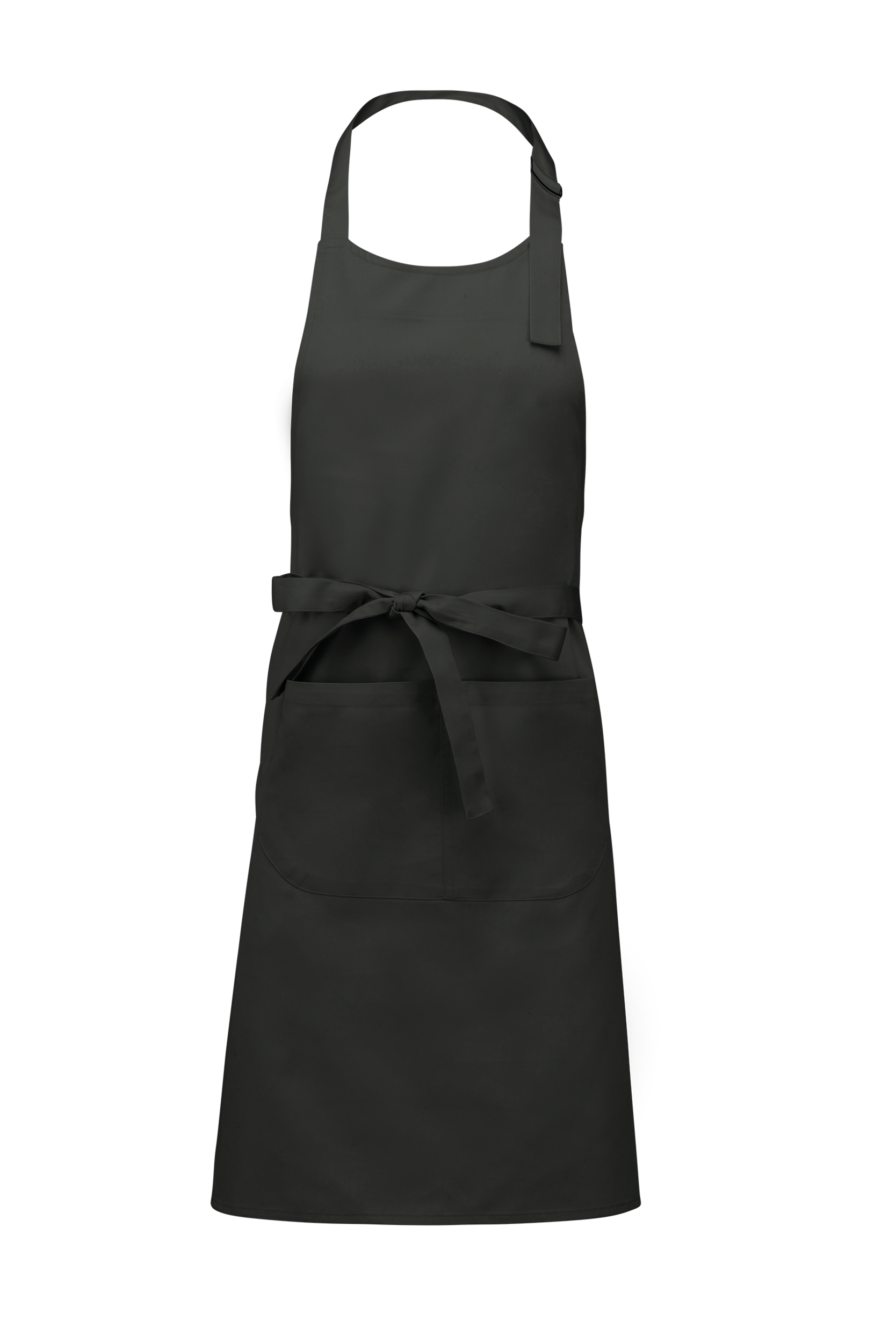 Kariban Katoenen schort met zak — Dark Grey