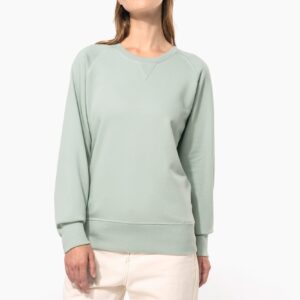 Kariban Damessweater BIO ronde hals raglanmouwen