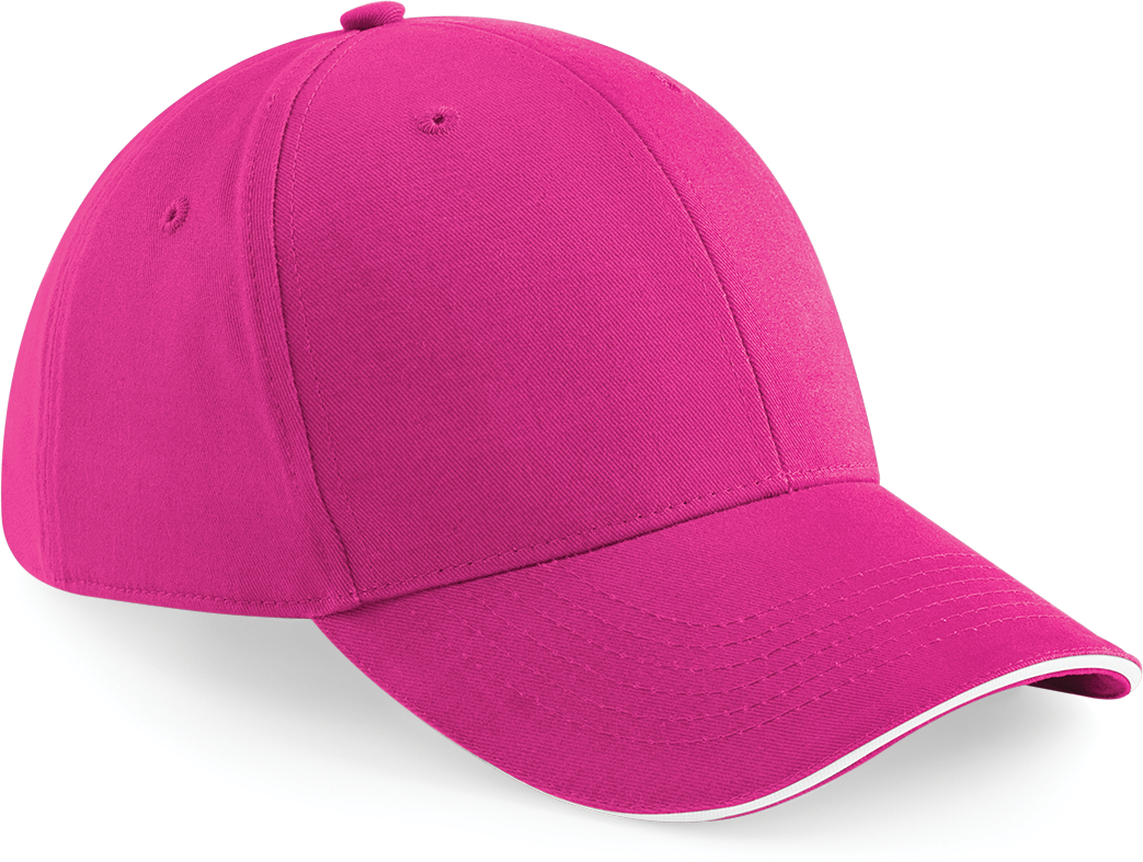 Beechfield® Pet Athleisure met 6 panelen — Fuchsia / White