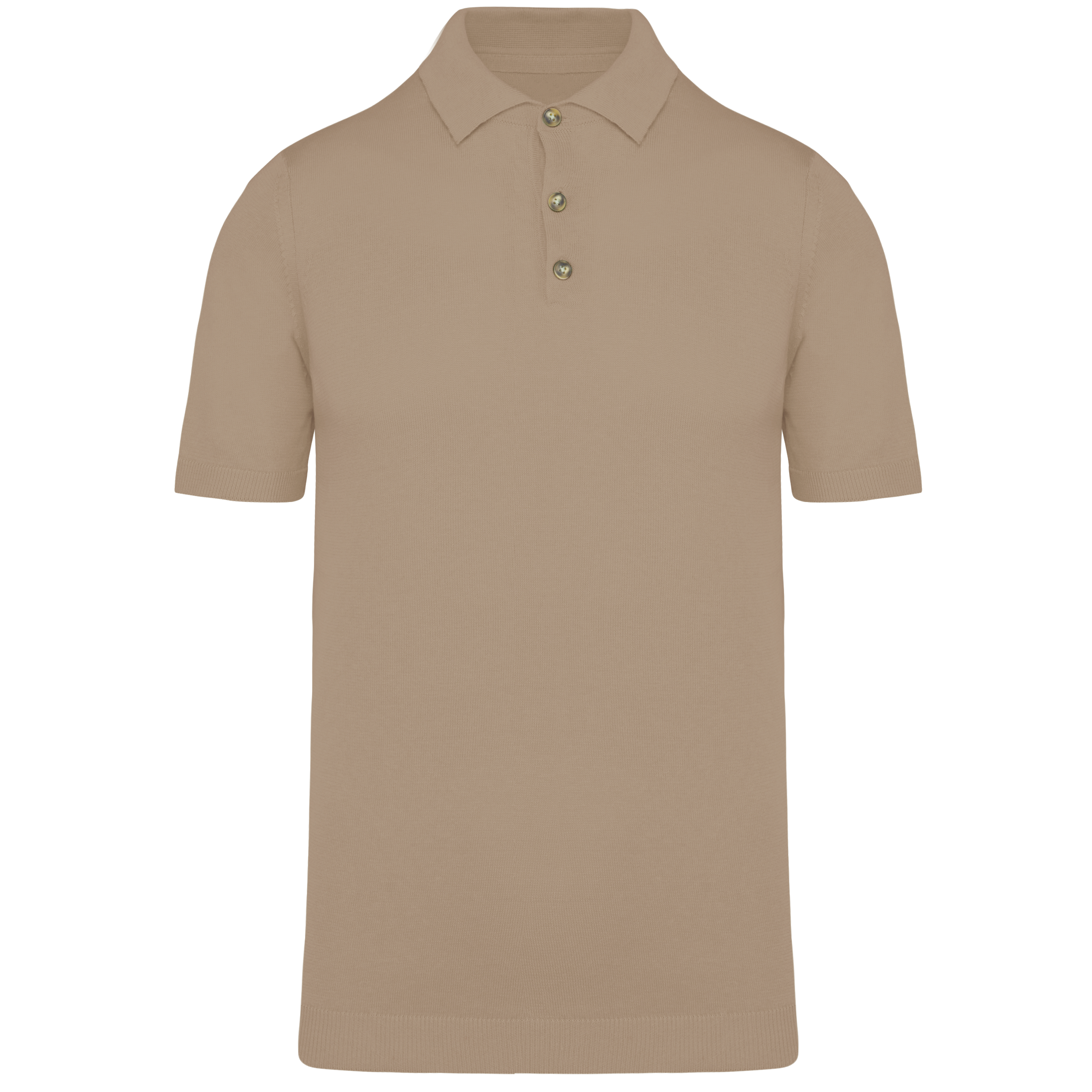 Spasso Ecologische tricot herenpolo — Wet Sand