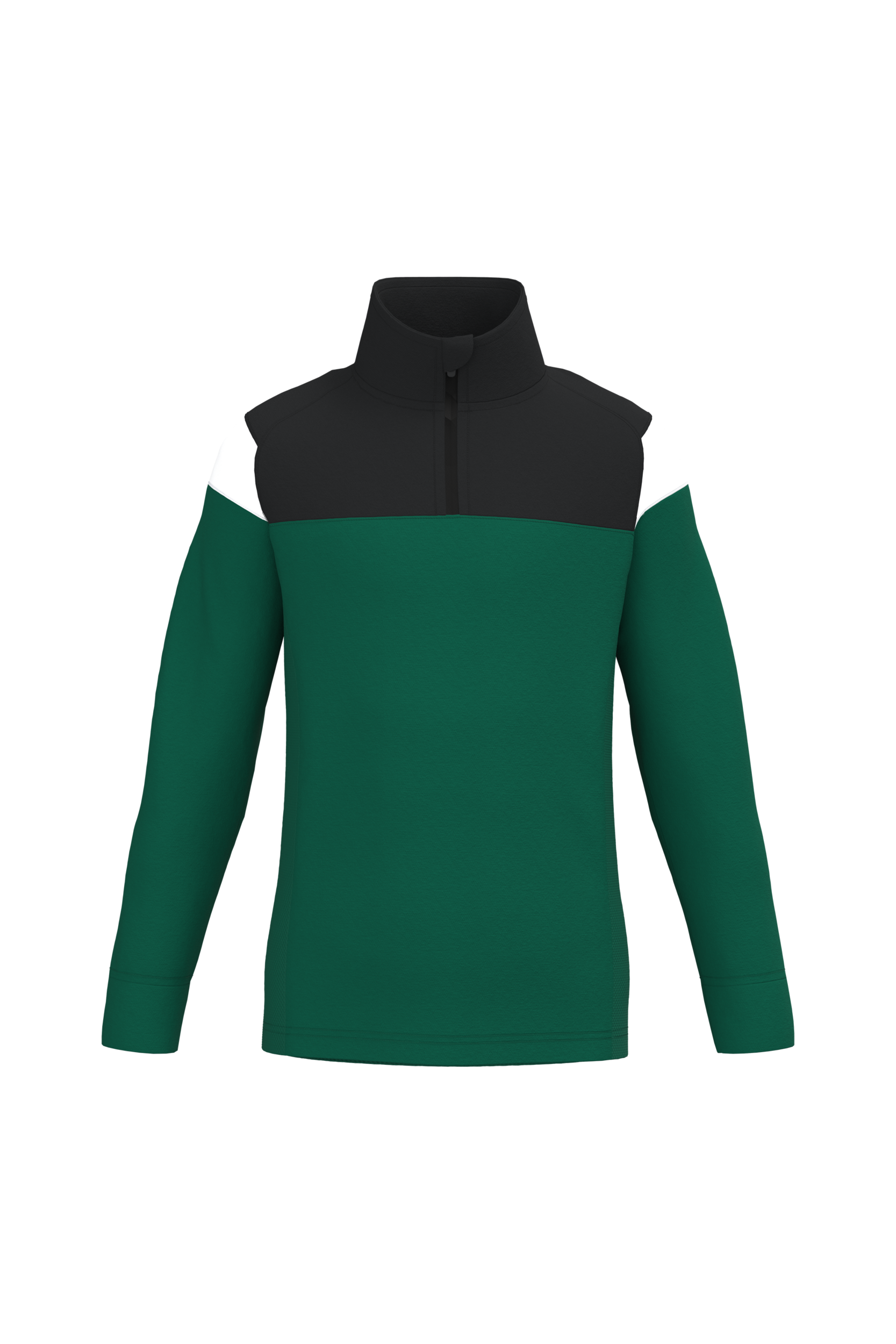 PROACT® Trainingssweater 1/4 rits kind — Dark Green / Black