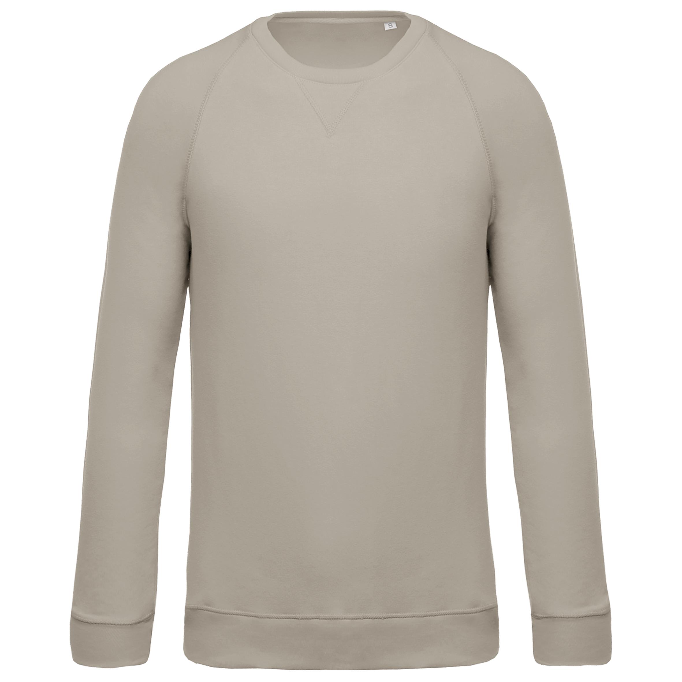 Kariban Herensweater BIO ronde hals raglanmouwen — Clay