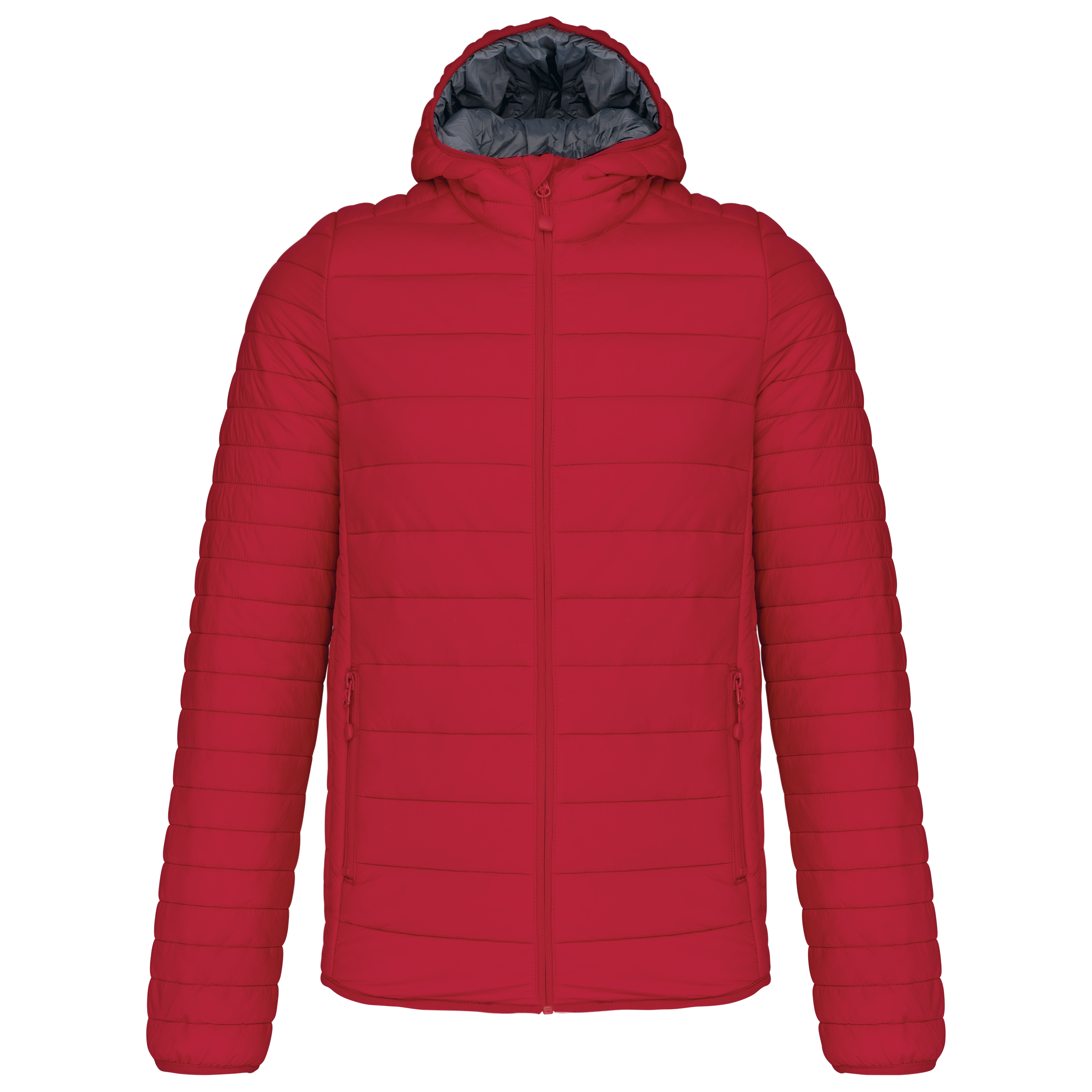 Kariban Men's lightweight hooded padded jacket — Red