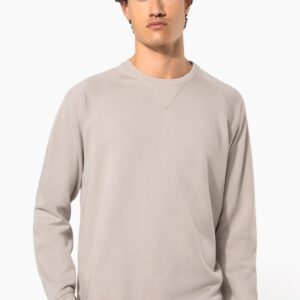 Kariban Herensweater BIO ronde hals raglanmouwen