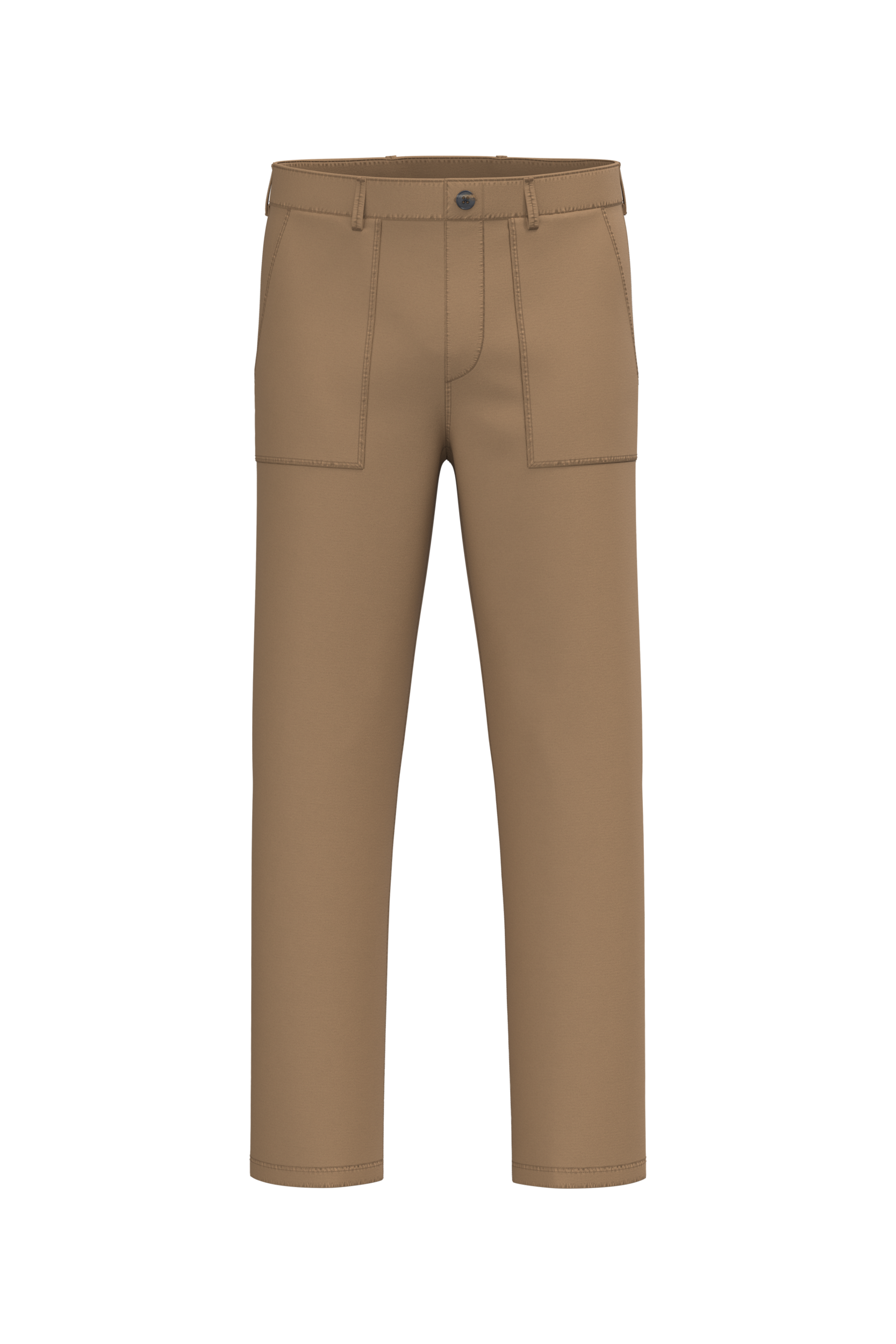 Native Spirit Heren utility broek met verwassen look van ecologisch materiaal — Washed Dark Camel