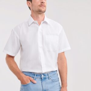 Russell Men's Ss Polycotton Poplin Shirt