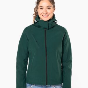 Kariban Dames softshell jas met afneembare capuchon