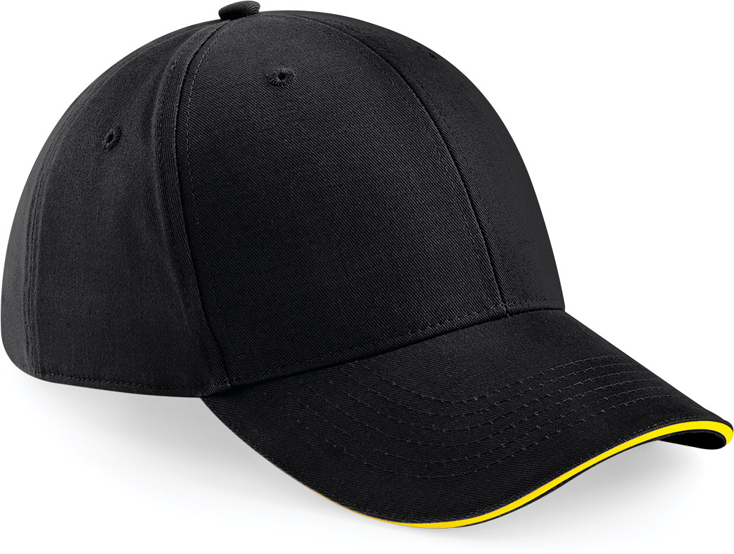 Beechfield® Pet Athleisure met 6 panelen — Black / Yellow