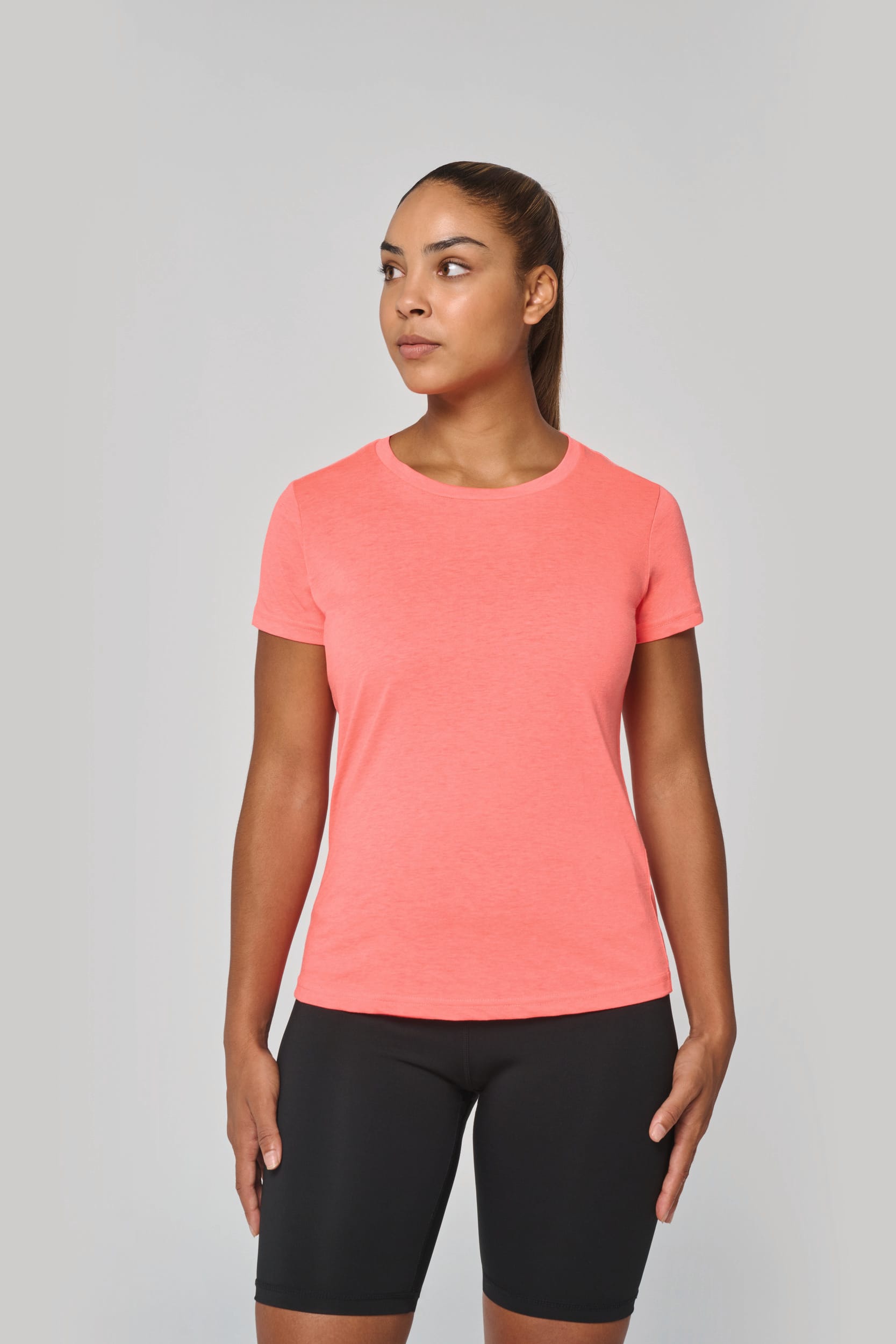 PROACT® Damessport-T-shirt triblend met ronde hals