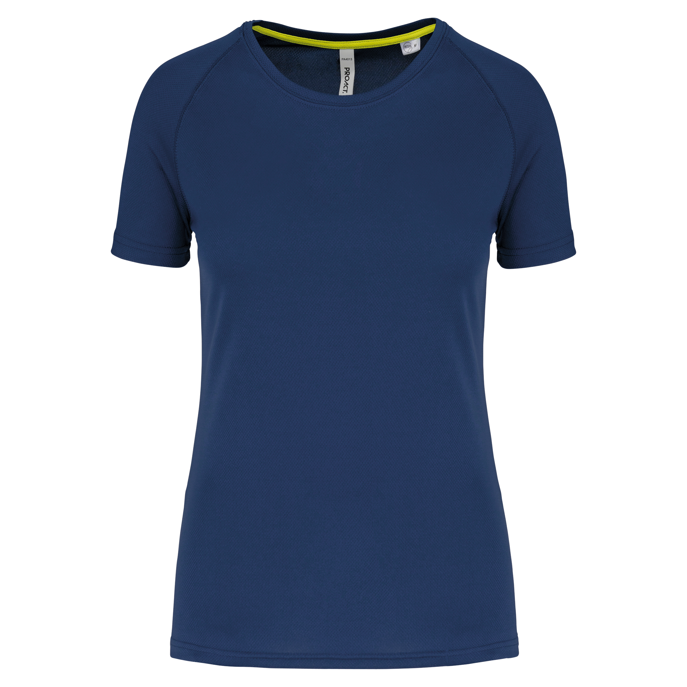 PROACT® Gerecycled damessport-T-shirt met ronde hals — Sporty Navy