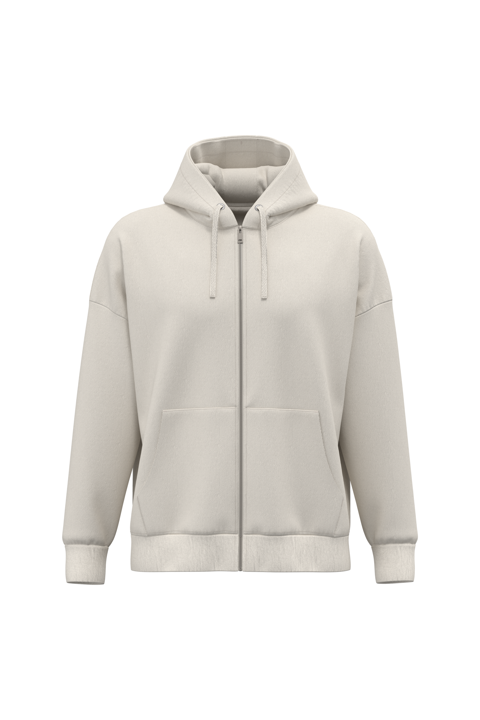 Native Spirit Duurzaam uniseks oversized sweatervest met capuchon — Ivory