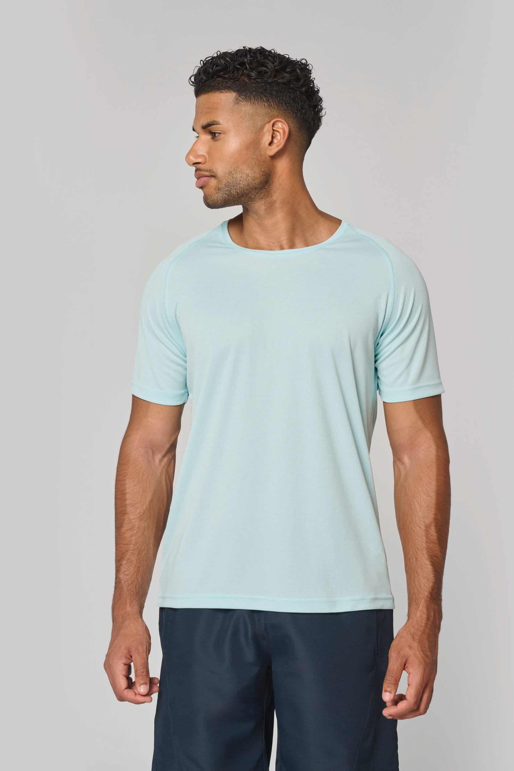 PROACT® Gerecycled herensport-T-shirt met ronde hals