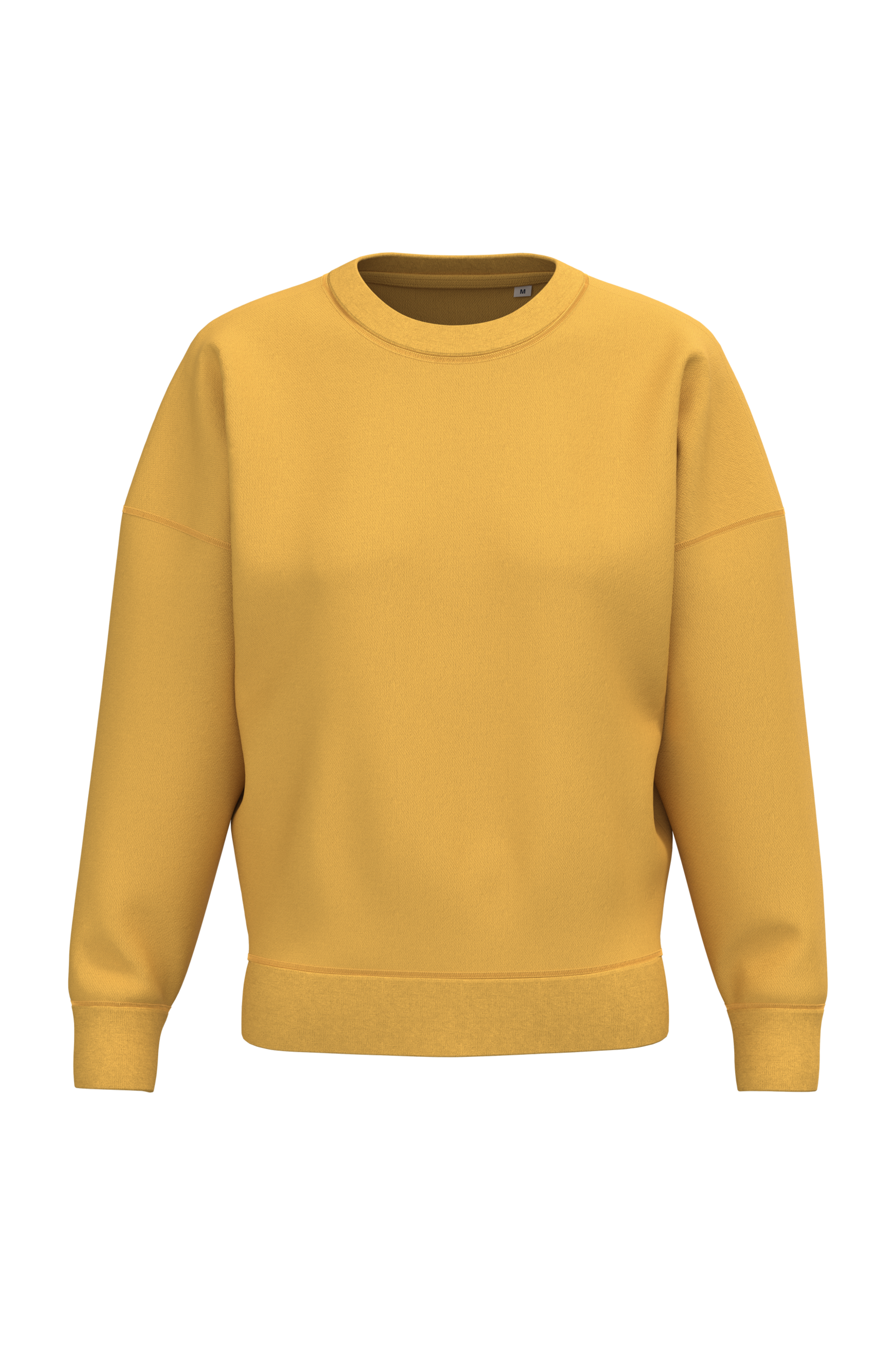 Native Spirit Ecologische dames sweater met ronde hals en verlaagde schouders — Sun Yellow