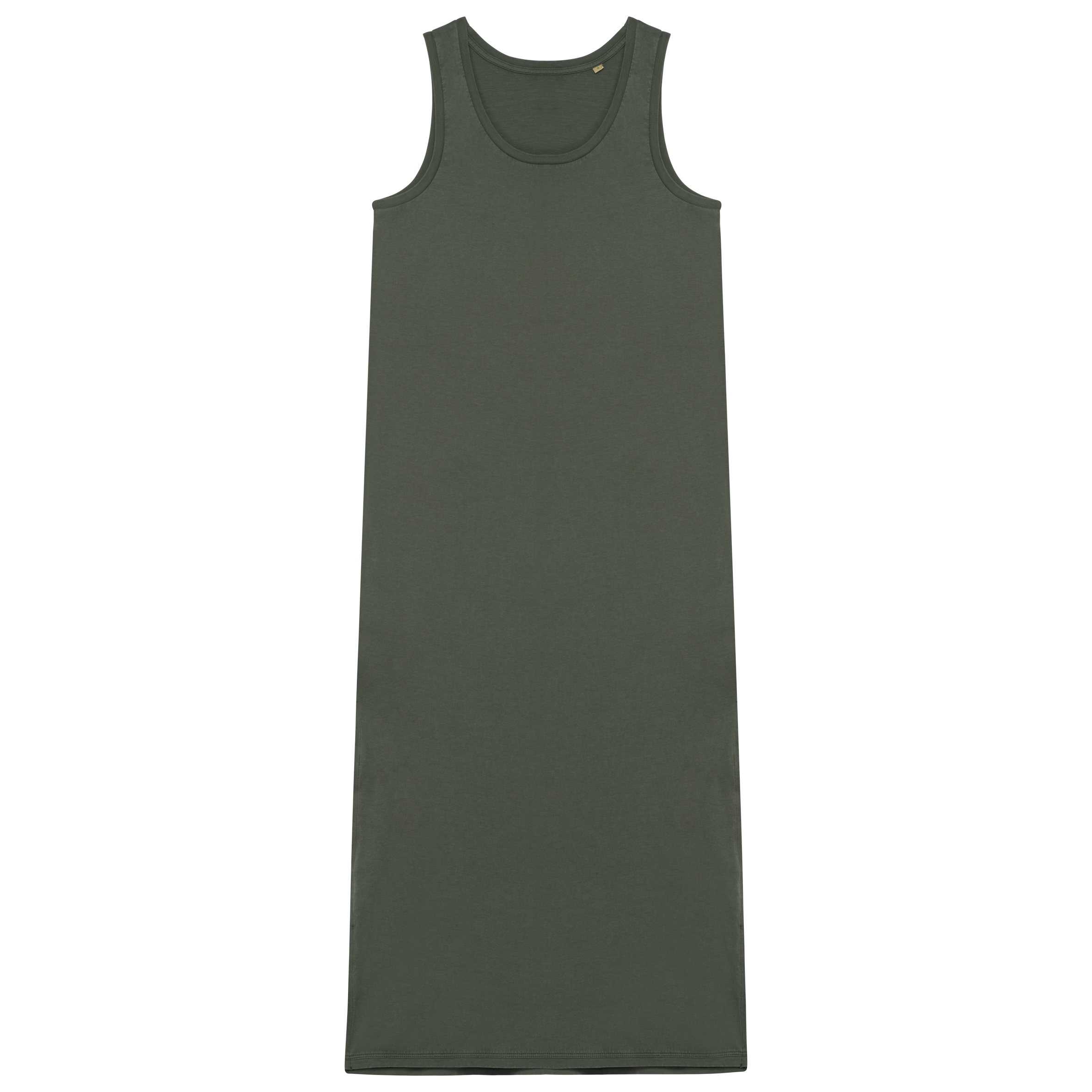 Native Spirit Ecologische verwassen damesjurk in jersey — Washed Organic Khaki