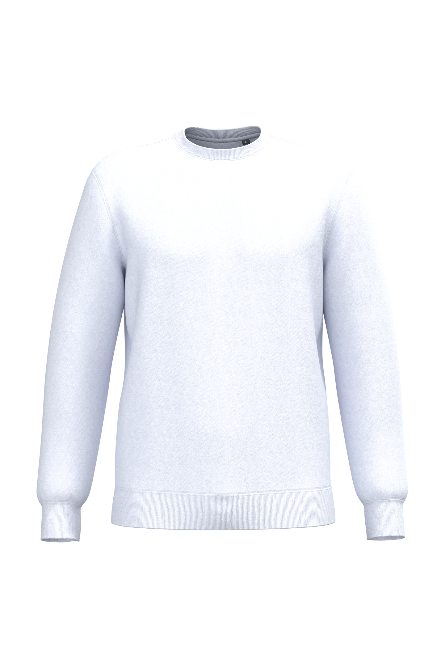 Kariban Gerecyclede uniseks sweater met ronde hals — White