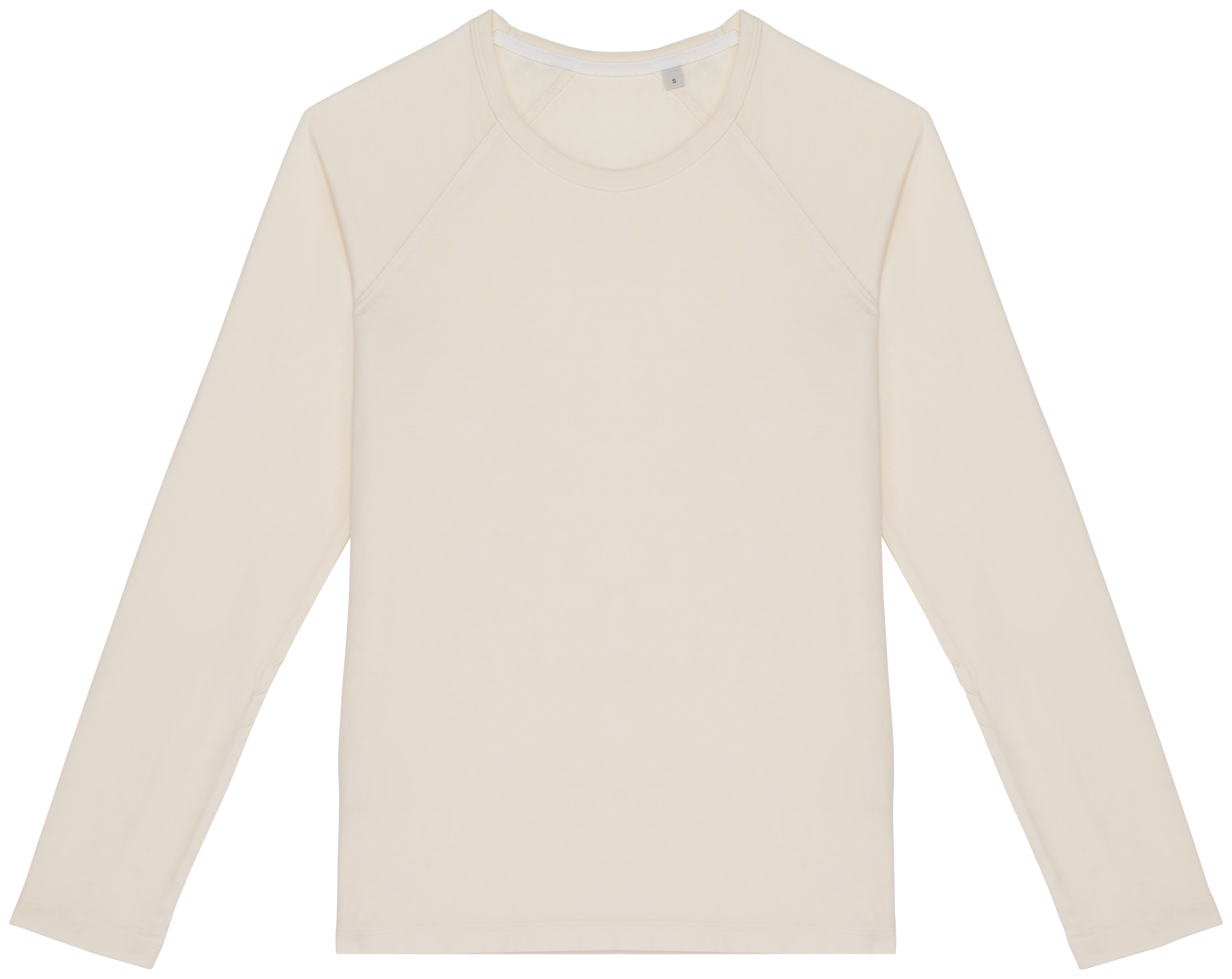 Native Spirit Ecologisch dames T-shirt met lange raglanmouwen — Washed Ivory