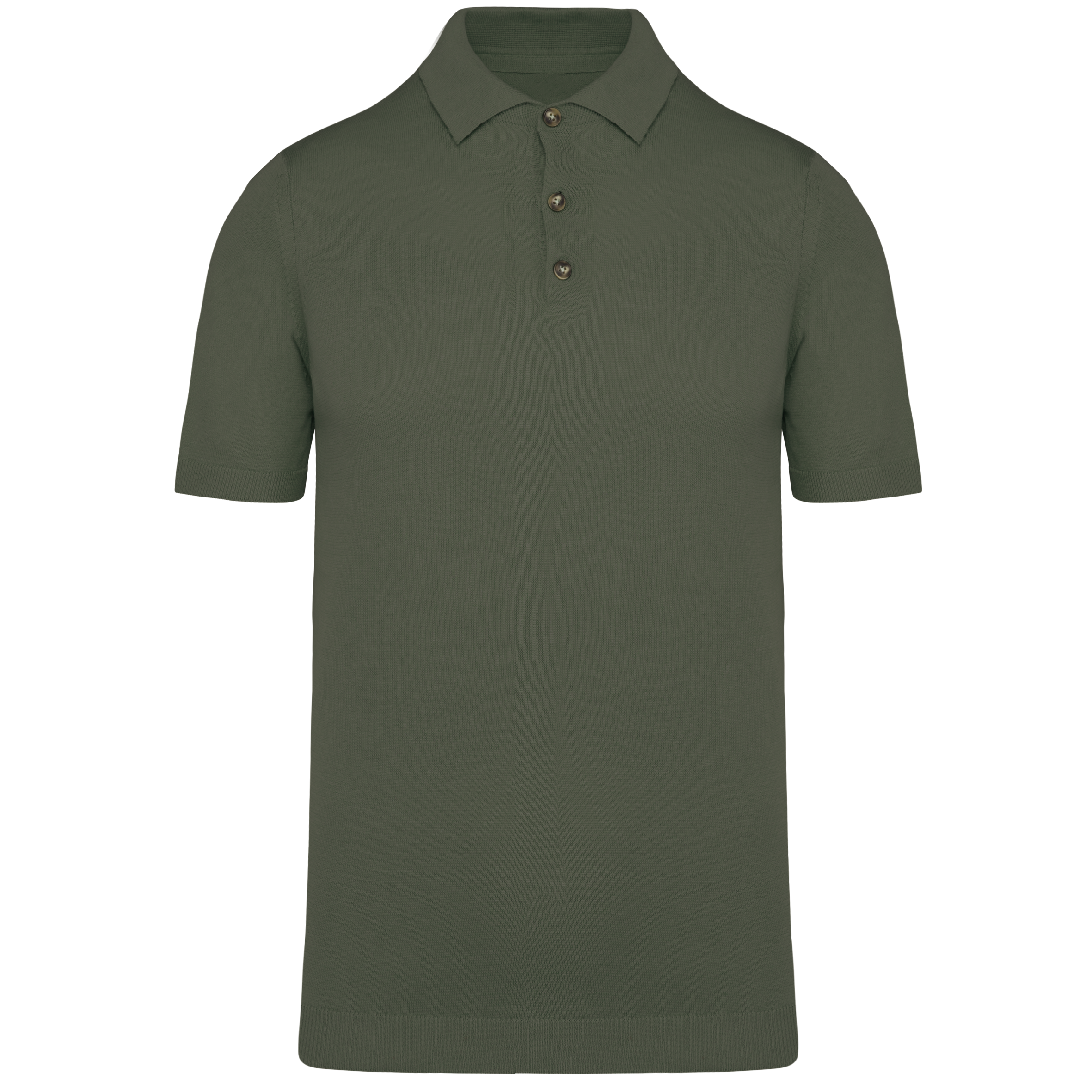 Spasso Ecologische tricot herenpolo — Organic Khaki
