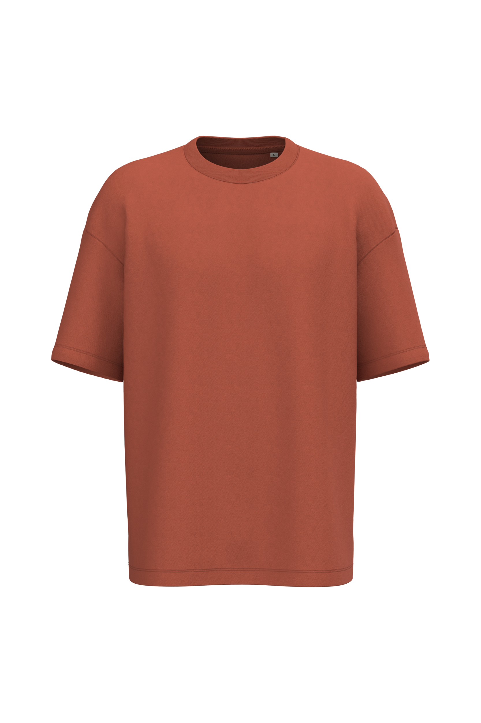 Native Spirit Ecologisch oversized uniseks T-shirt French Terry — Burnt Brick