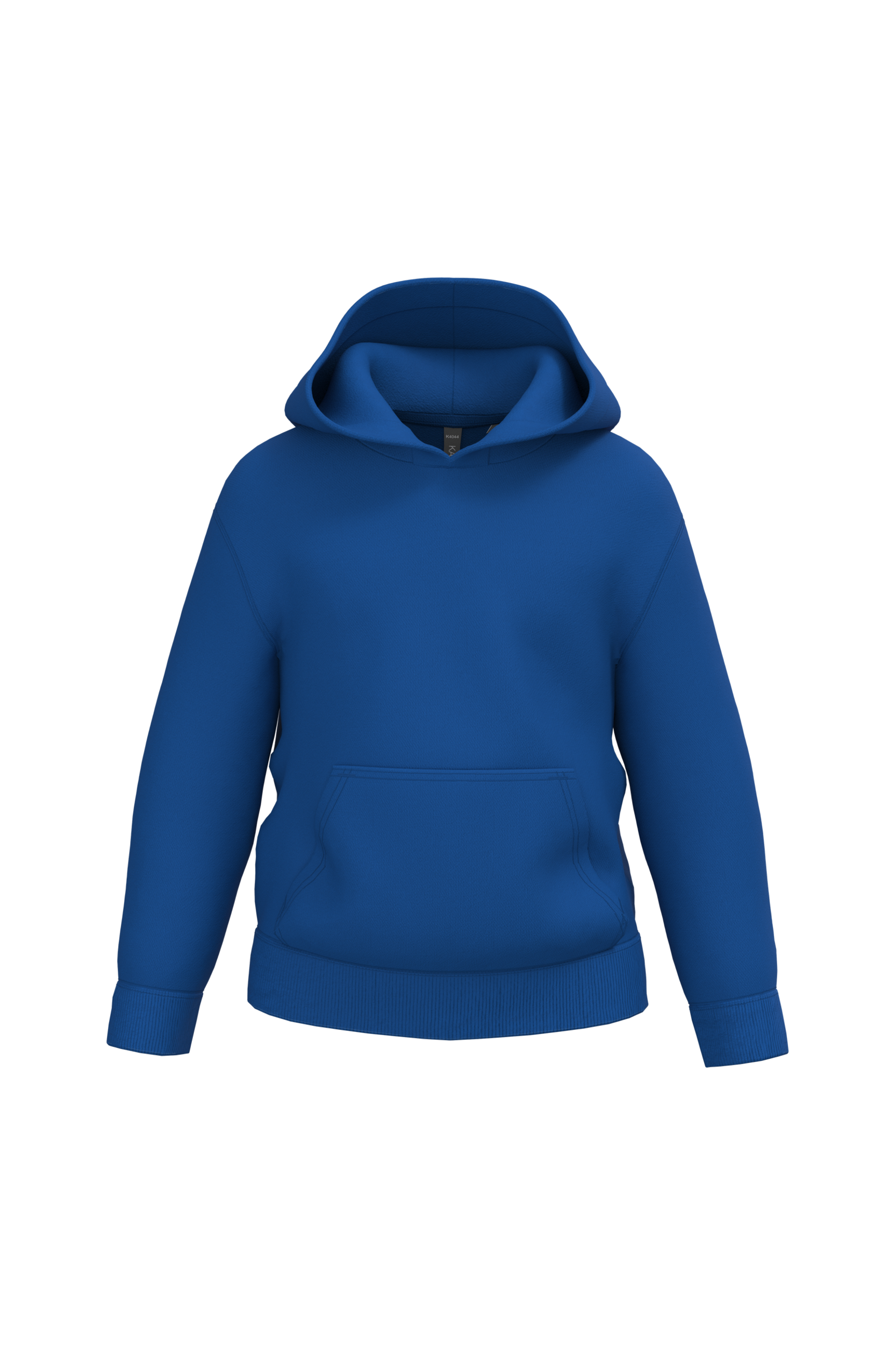 Kariban Gerecyclede kindersweater met capuchon — Royal Blue