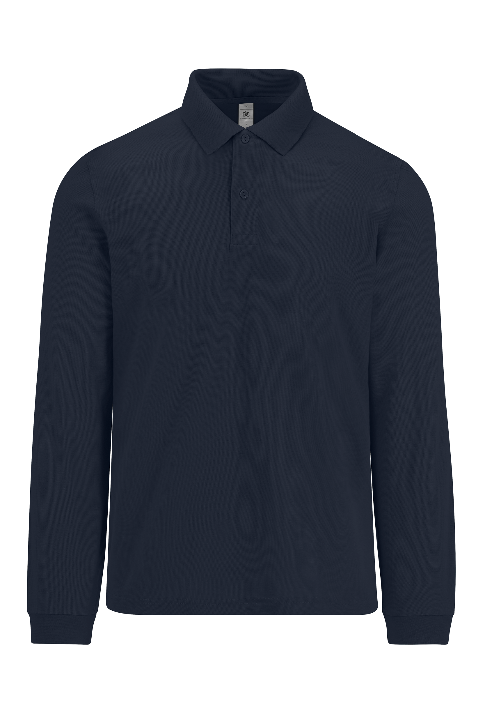 B&C MY POLO 210 Heren lange mouwen — Navy