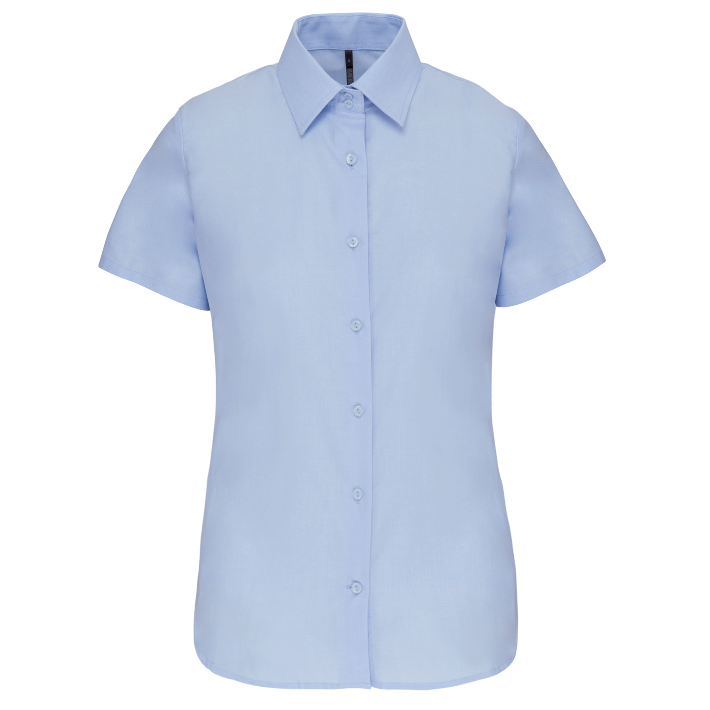 Kariban Dames Oxford blouse korte mouwen — Oxford Blue