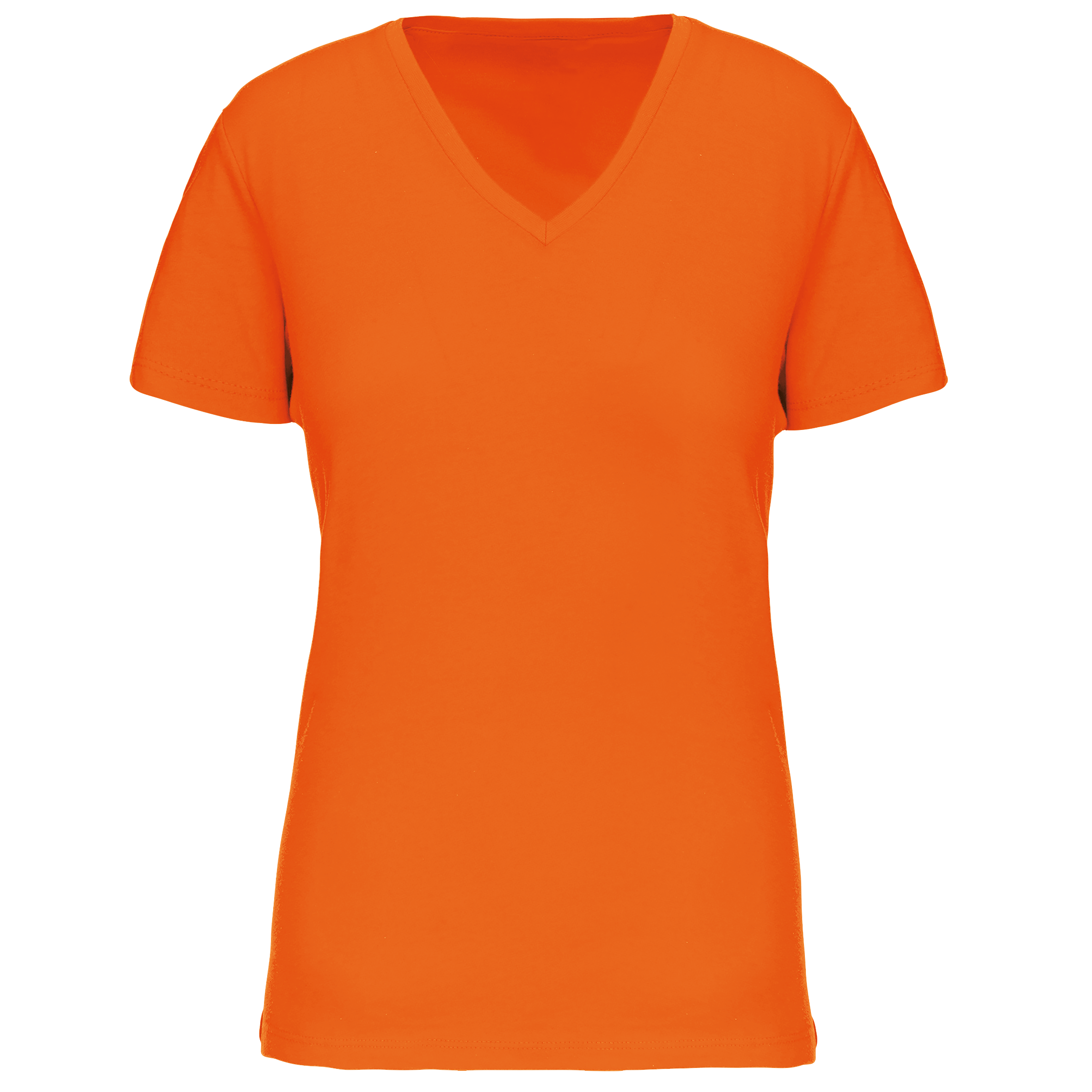 Kariban Dames-T-shirt BIO150 IC V-hals — Orange