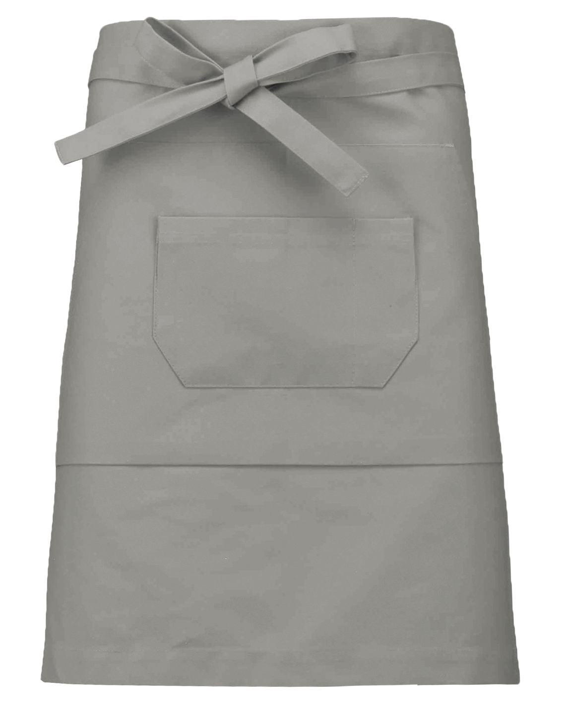 Kariban Katoenen halflang schort — Light Grey