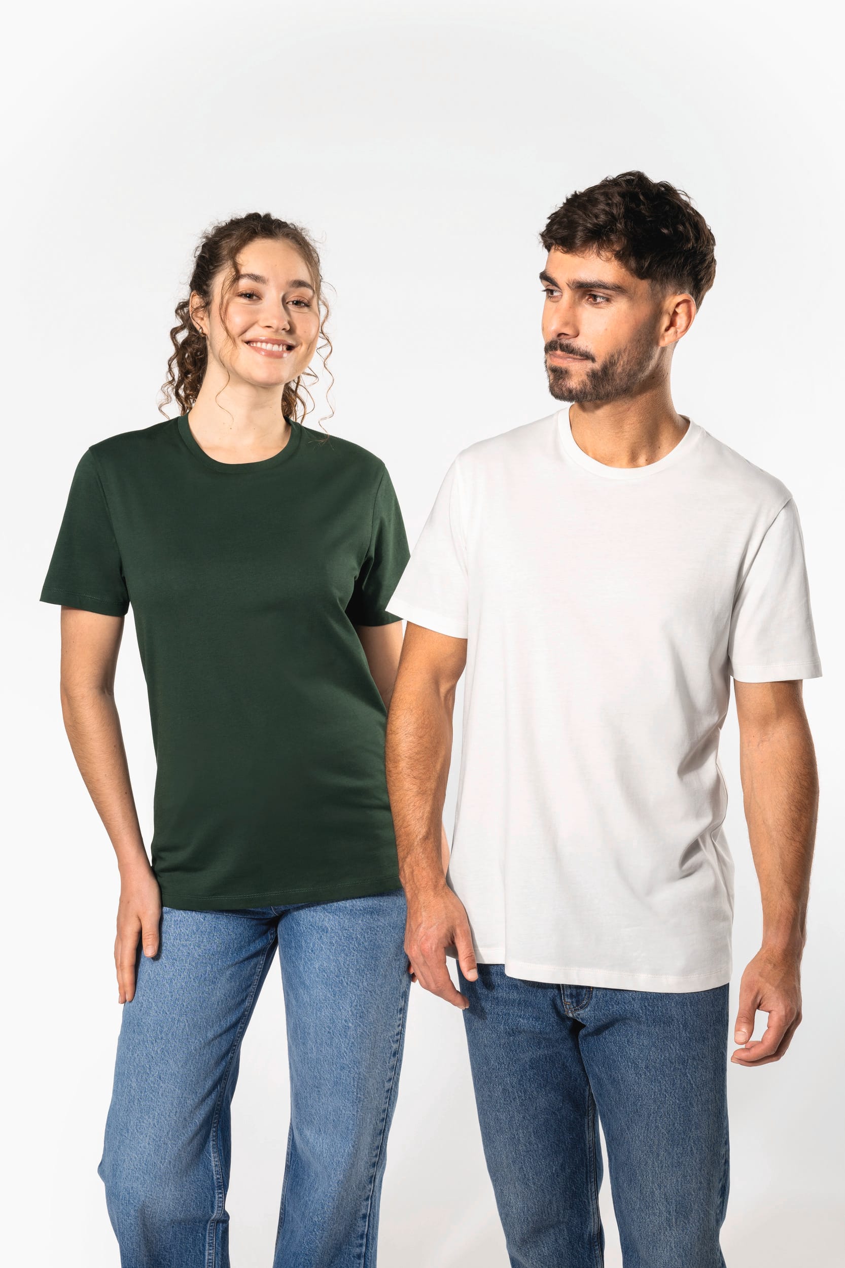 Kariban Uniseks T-shirt korte mouwen ronde hals