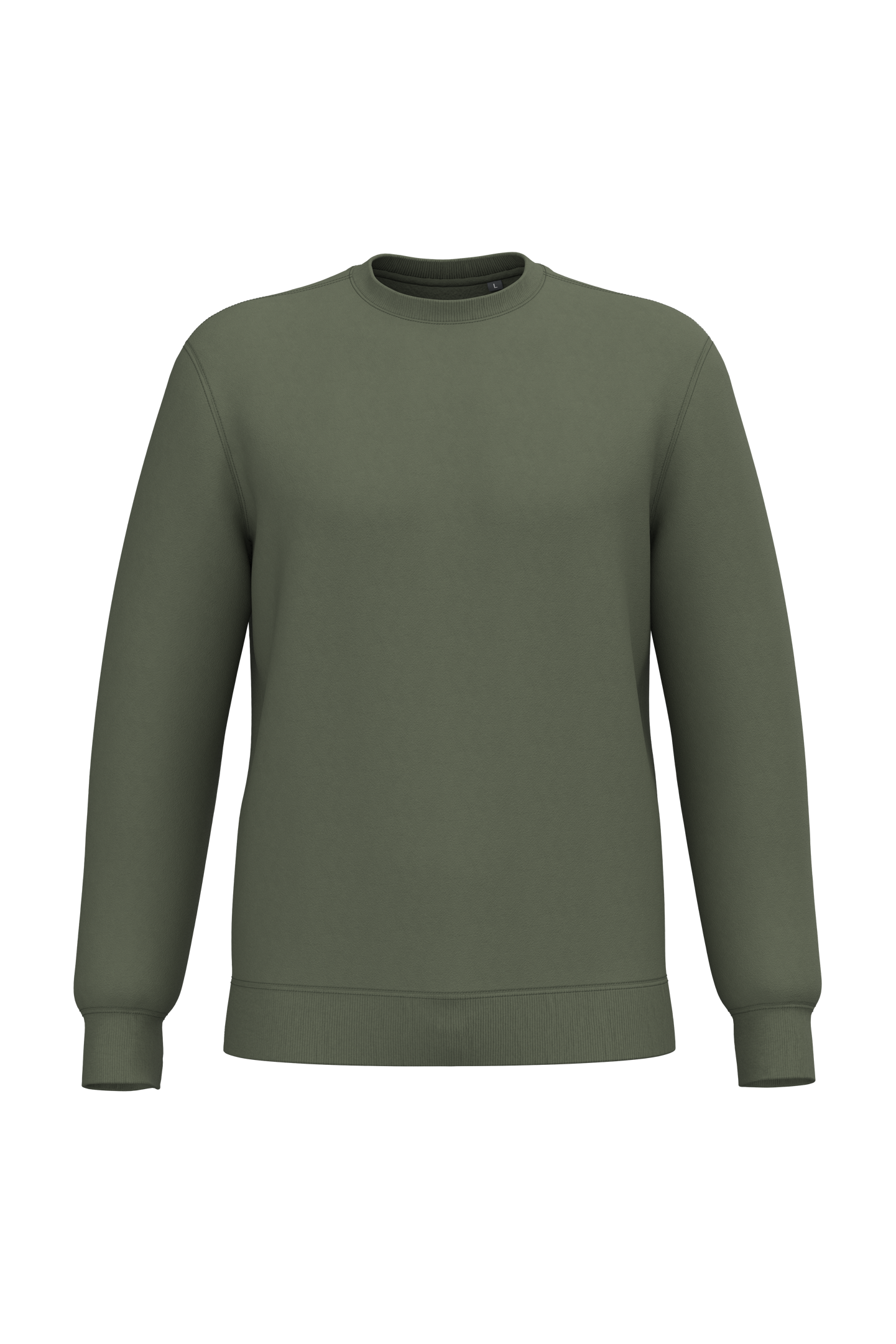 Kariban Gerecyclede uniseks sweater met ronde hals — Caper Green