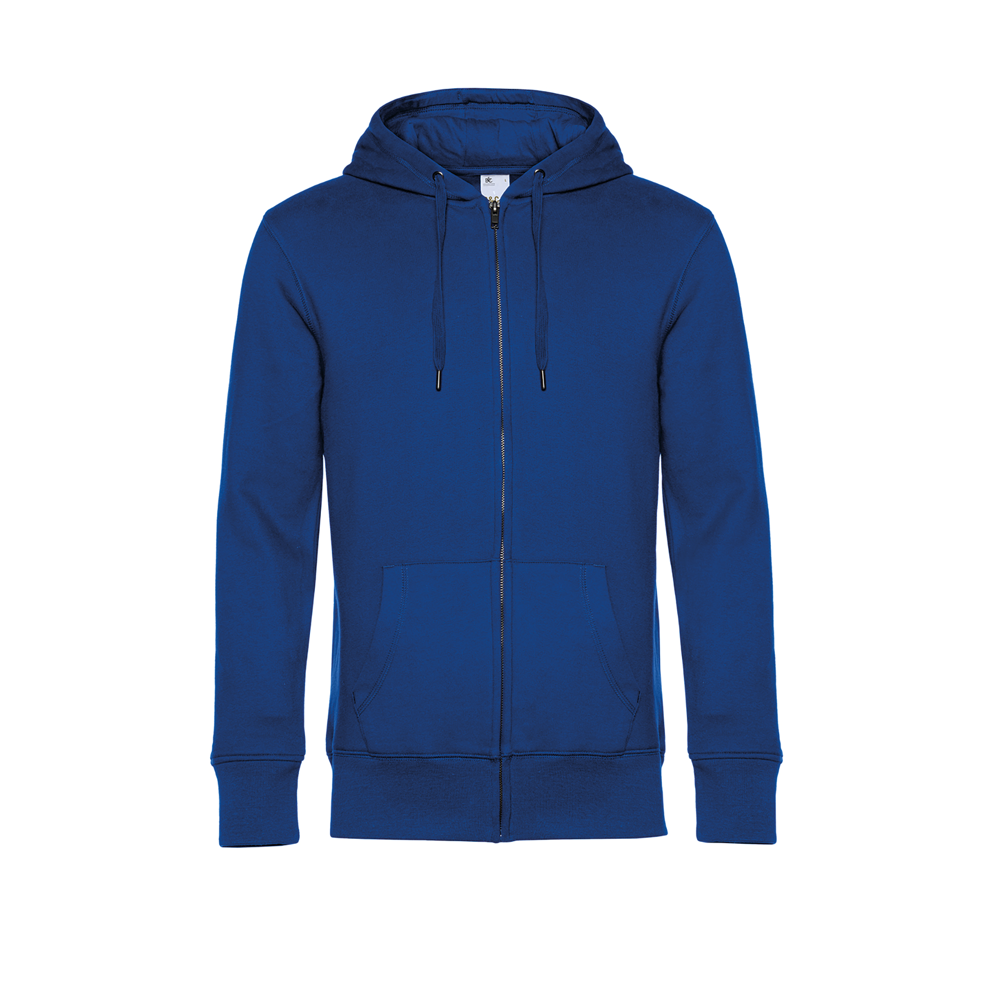 B&C KING Sweatshirt met capuchon en rits — Royal