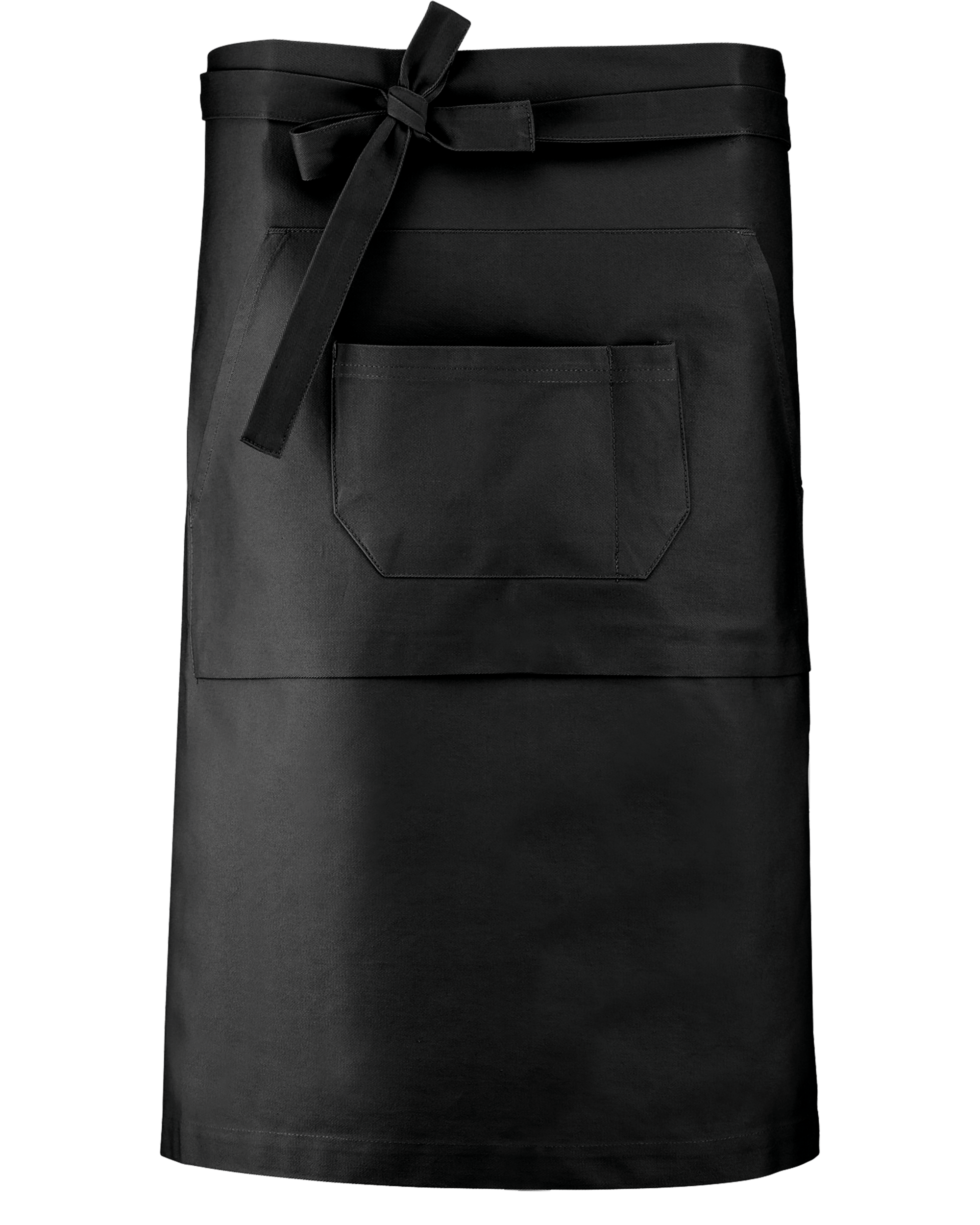 Kariban Katoenen lang schort — Black