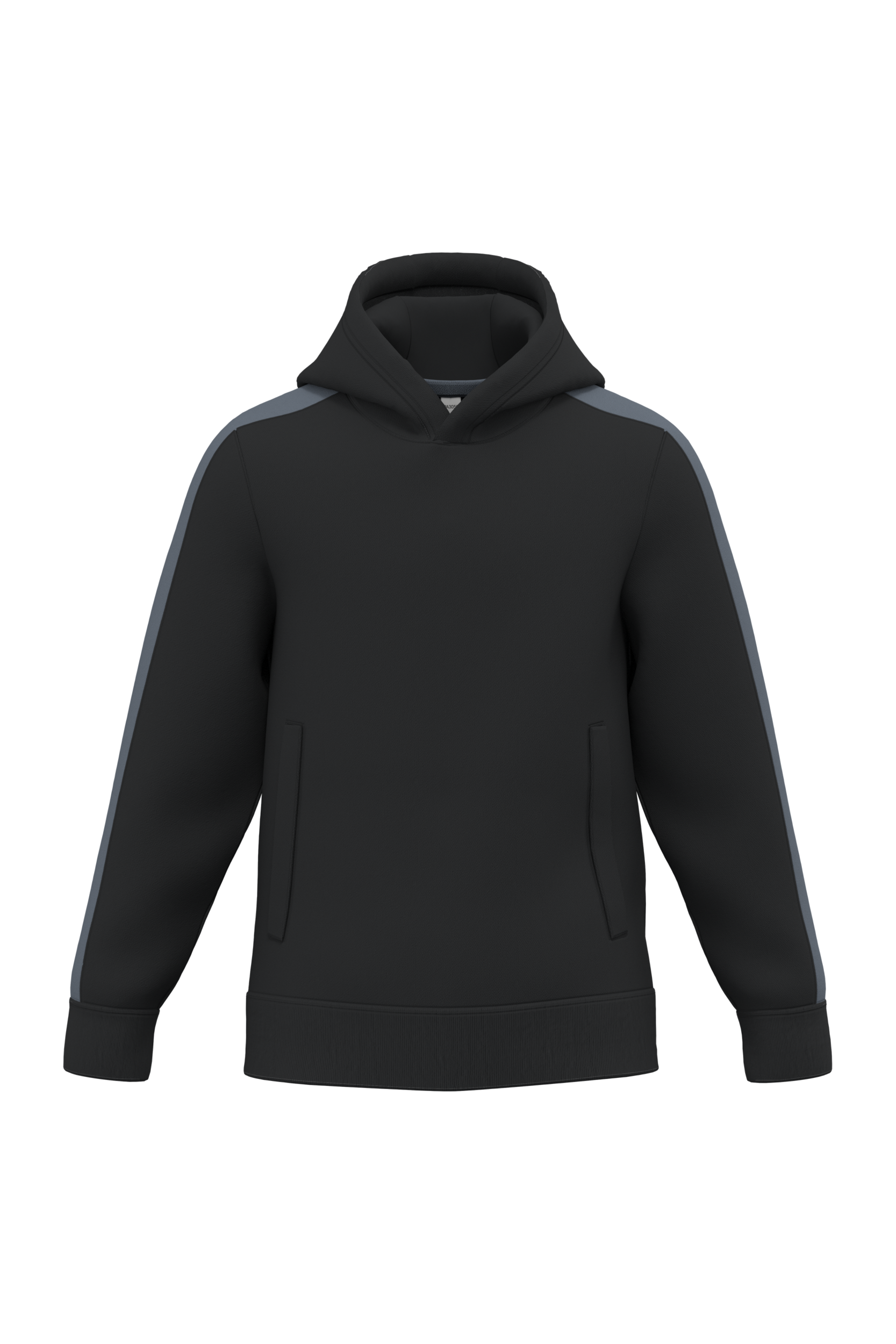 PROACT® Tweekleurige teamwear hoodie voor kinderen — Black / sporty grey
