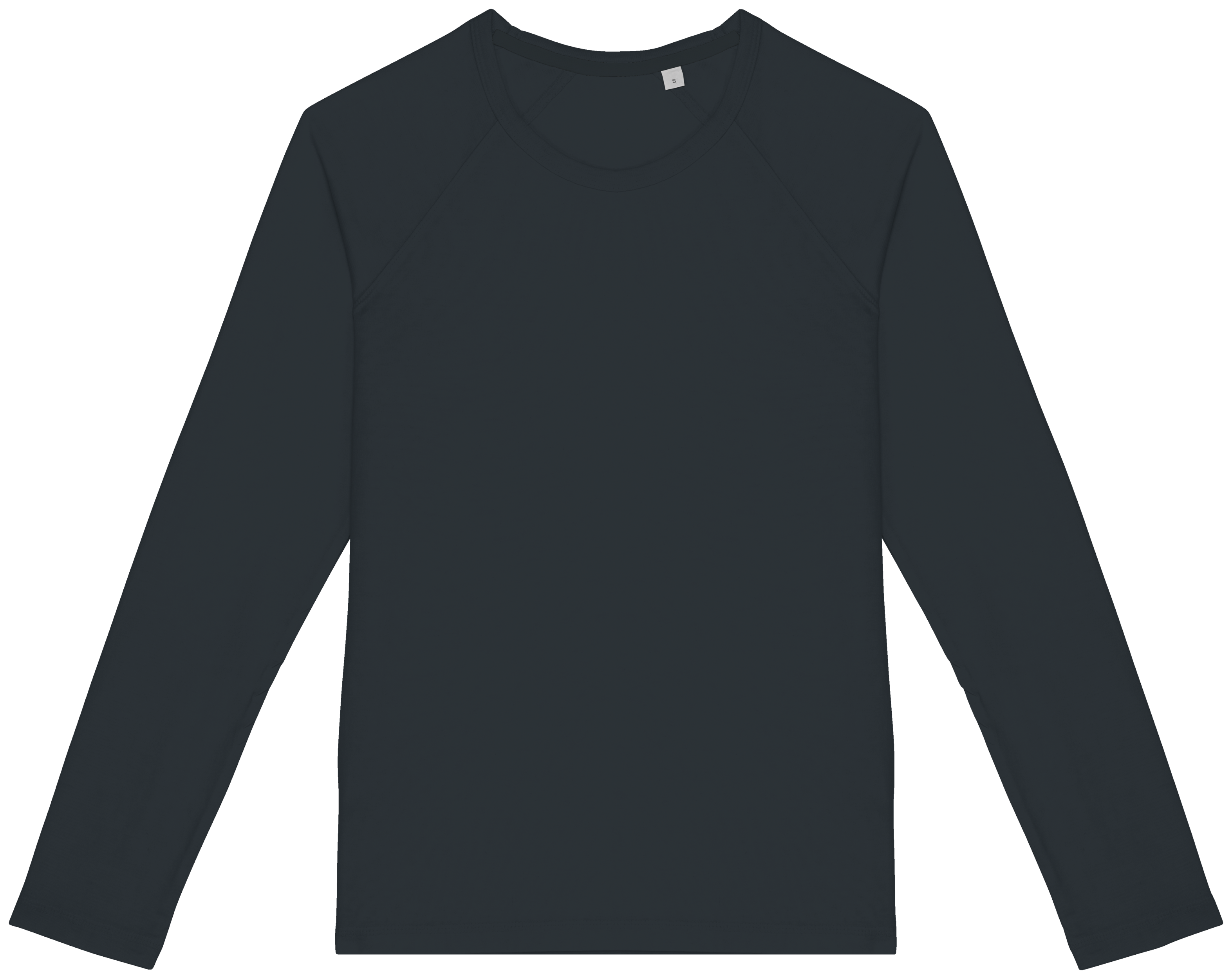Native Spirit Ecologisch dames T-shirt met lange raglanmouwen — Washed Coal Grey