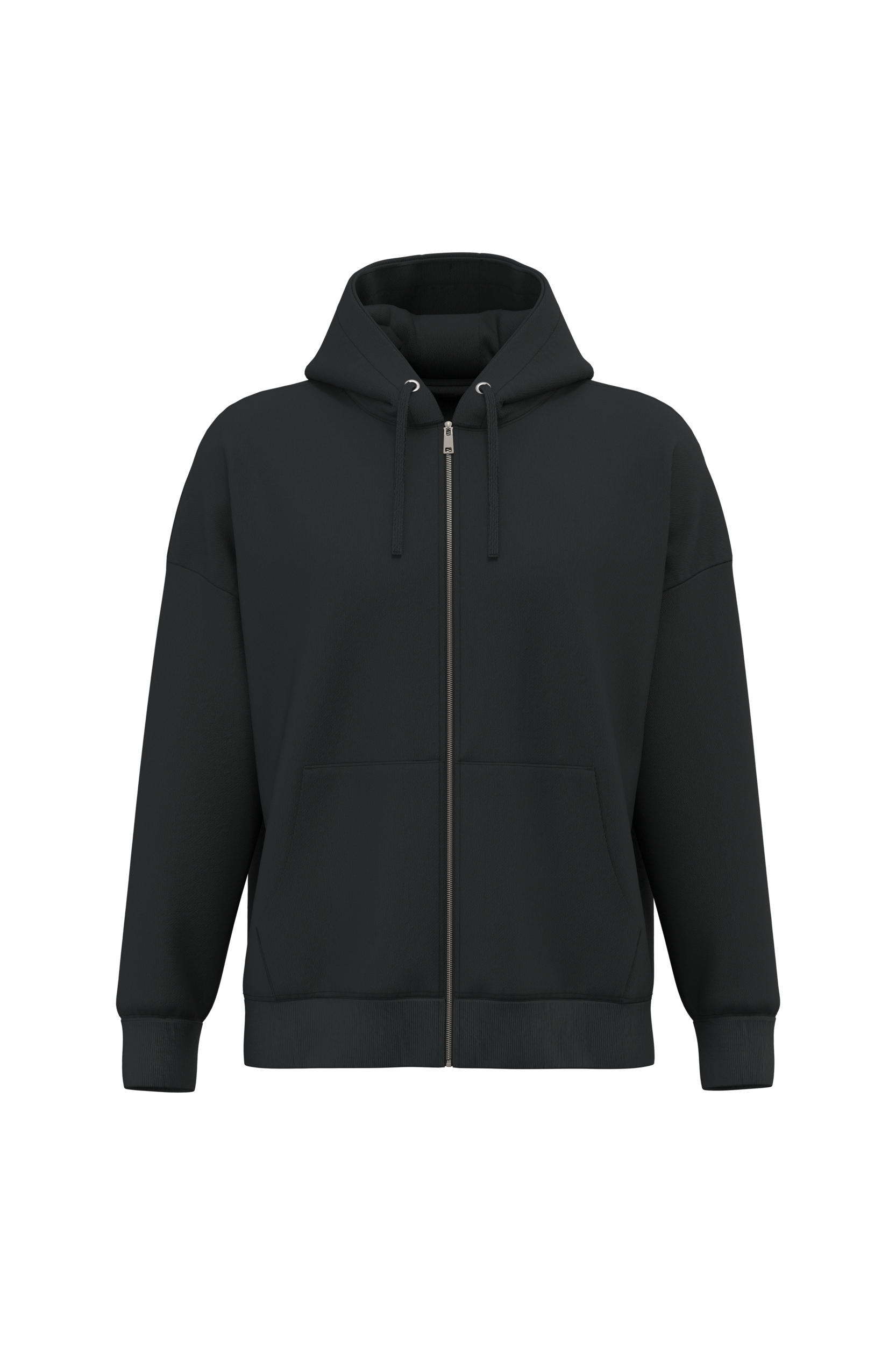 Native Spirit Duurzaam uniseks oversized sweatervest met capuchon — Black