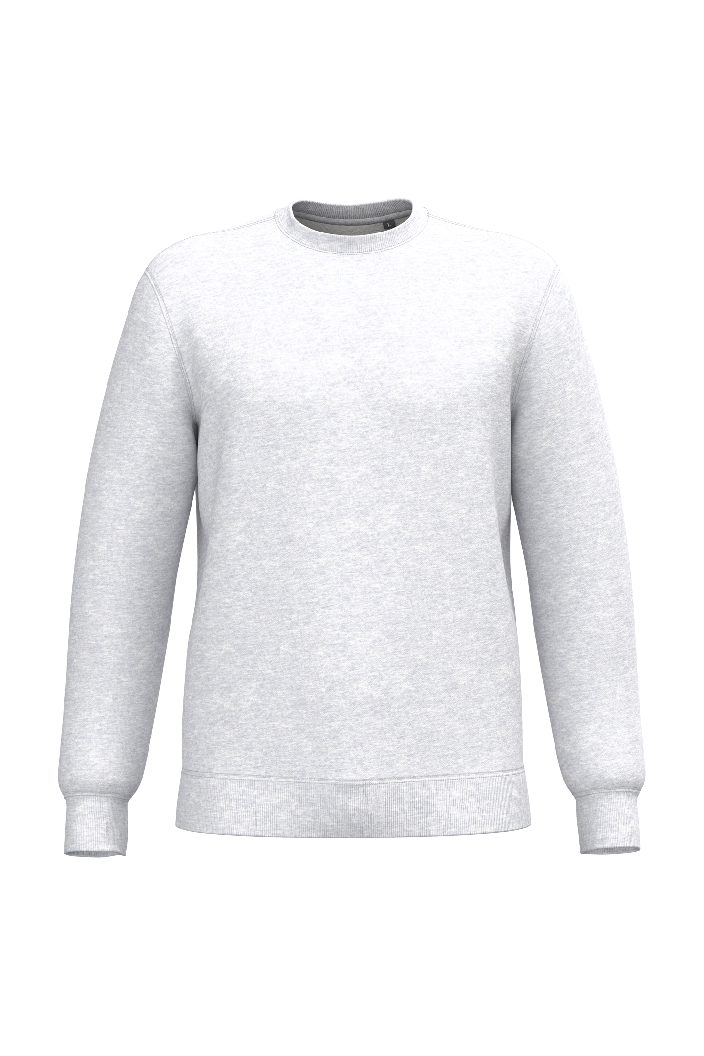 Kariban Gerecyclede uniseks sweater met ronde hals — Ash Heather