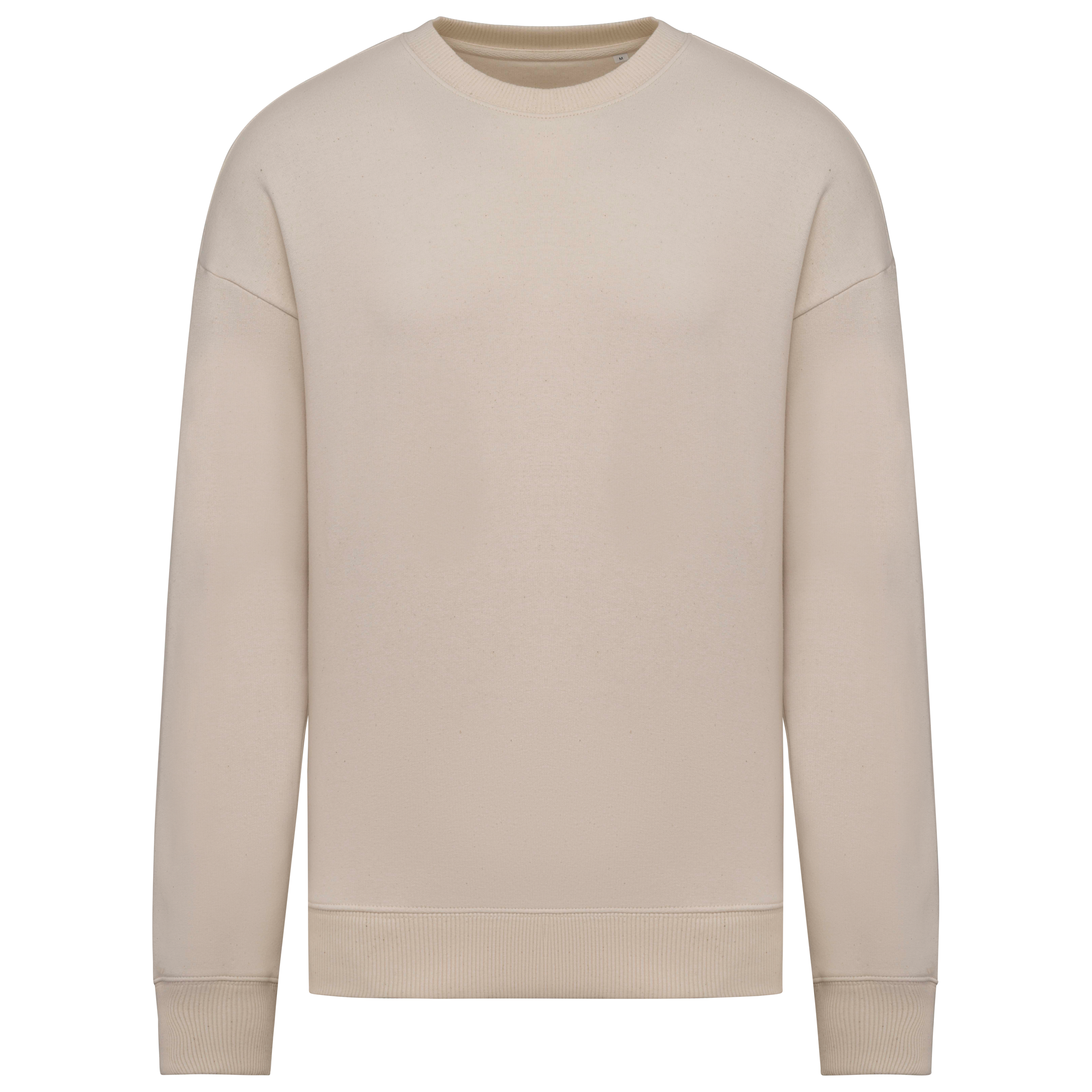 Native Spirit Ecologische oversized uniseks sweater met ronde hals — Raw Natural