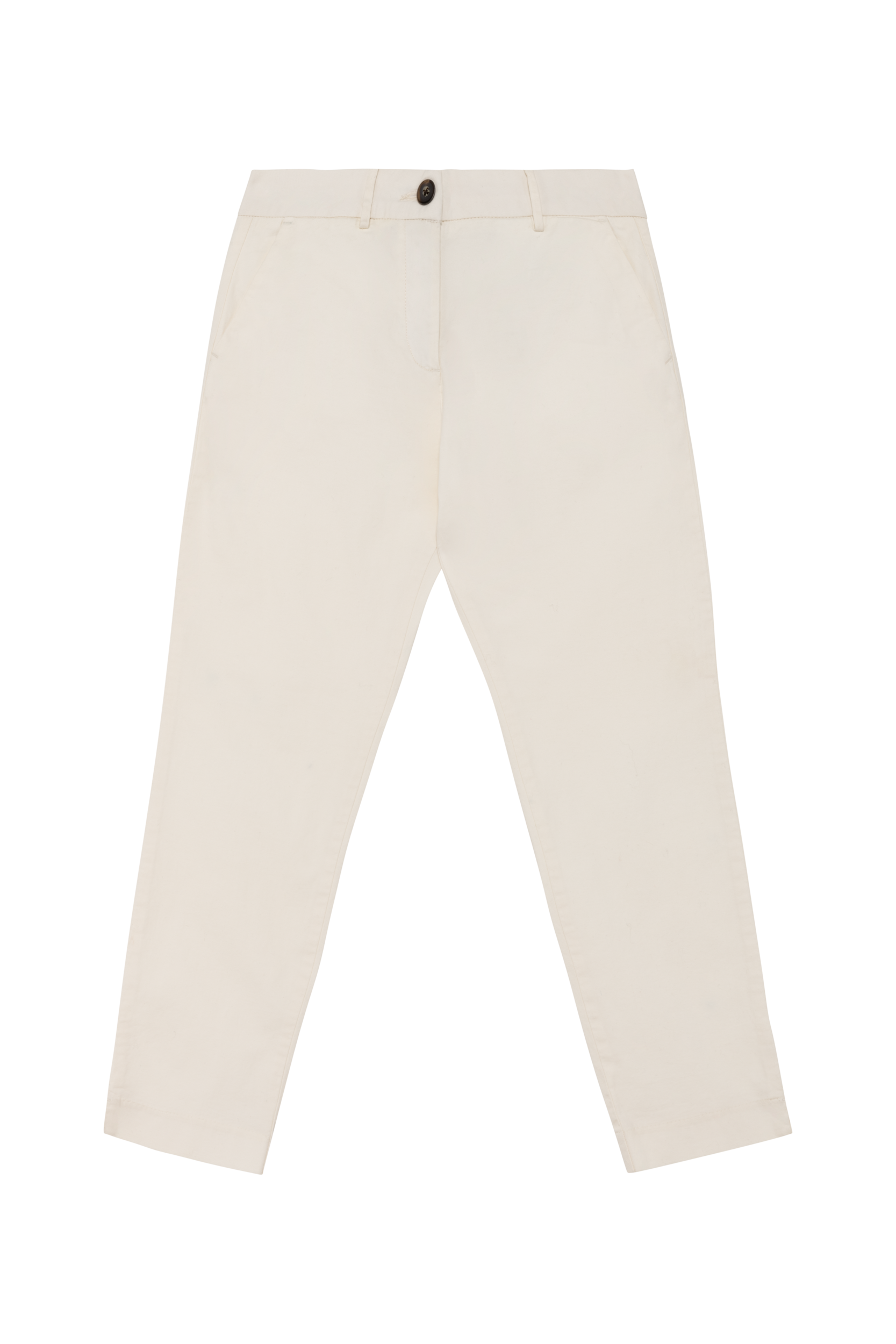 Native Spirit Ecologische enkellange chinobroek dames — Ivory
