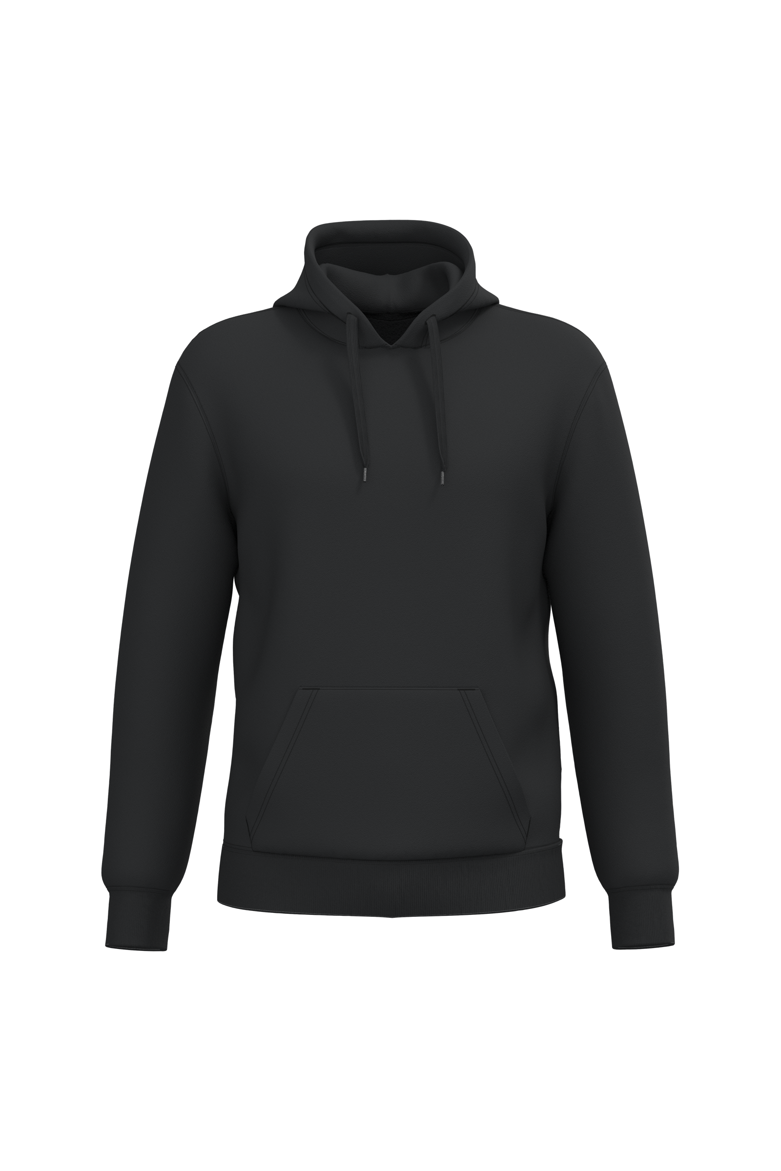 Kariban Gerecyclede uniseks sweater hoodie — Black