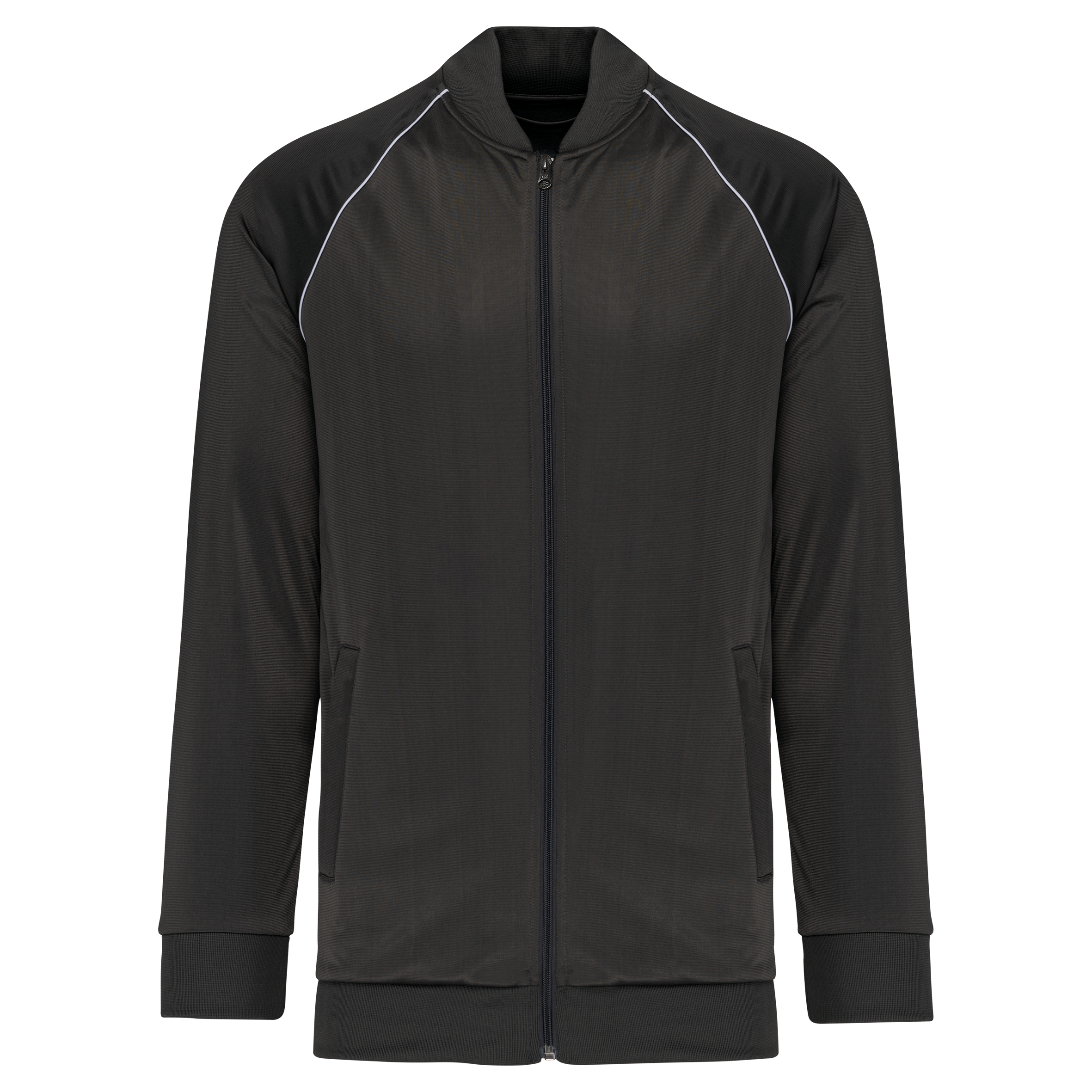 PROACT® Unisex trainingsjasje met rits en biesje — Dark Grey