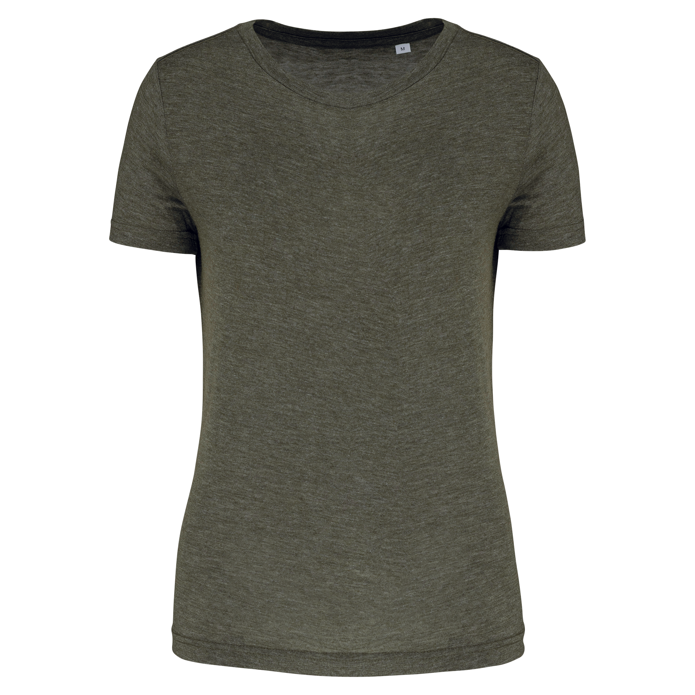 PROACT® Damessport-T-shirt triblend met ronde hals — Dark Khaki Heather