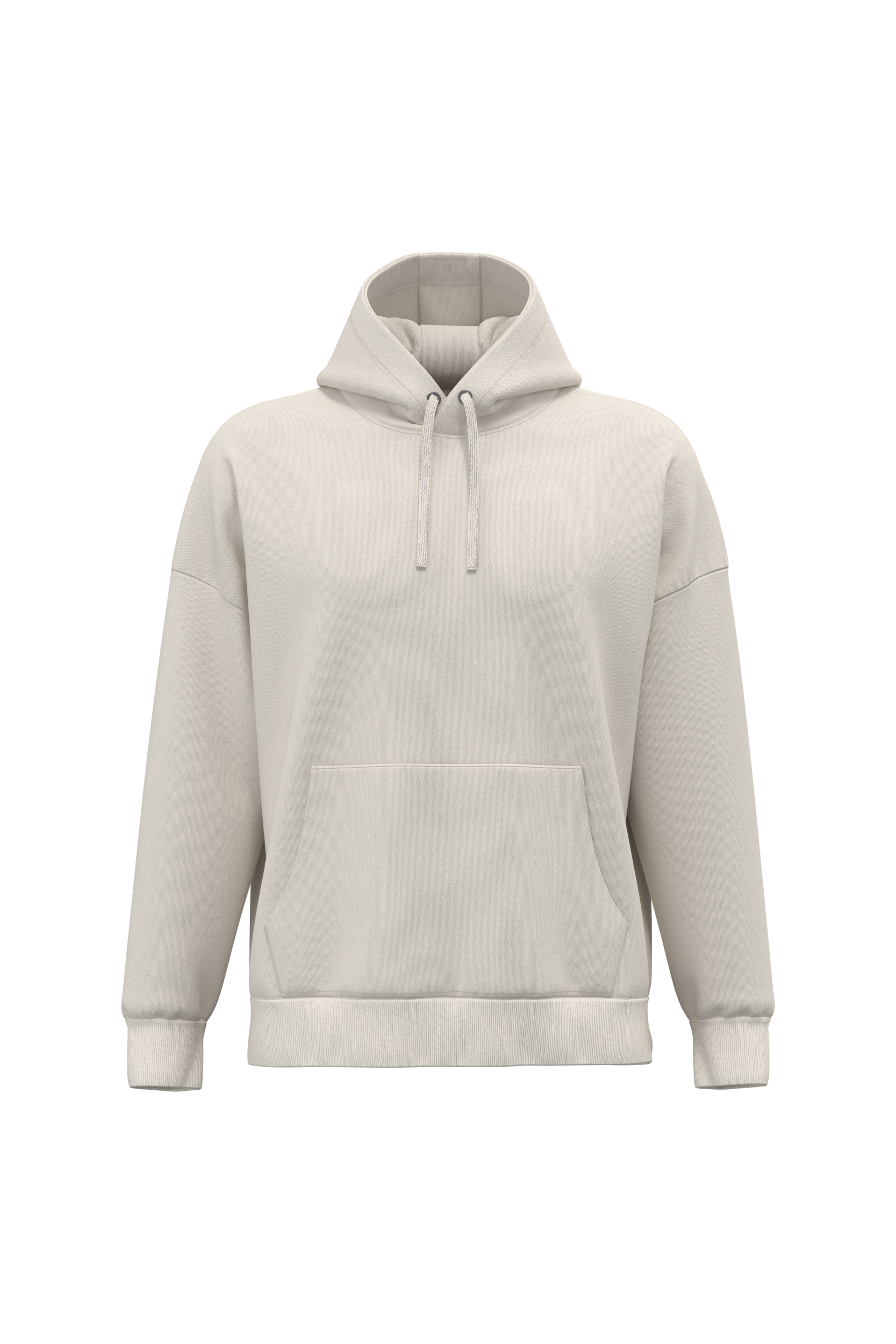 Native Spirit Duurzame uniseks oversized sweater met capuchon — Ivory