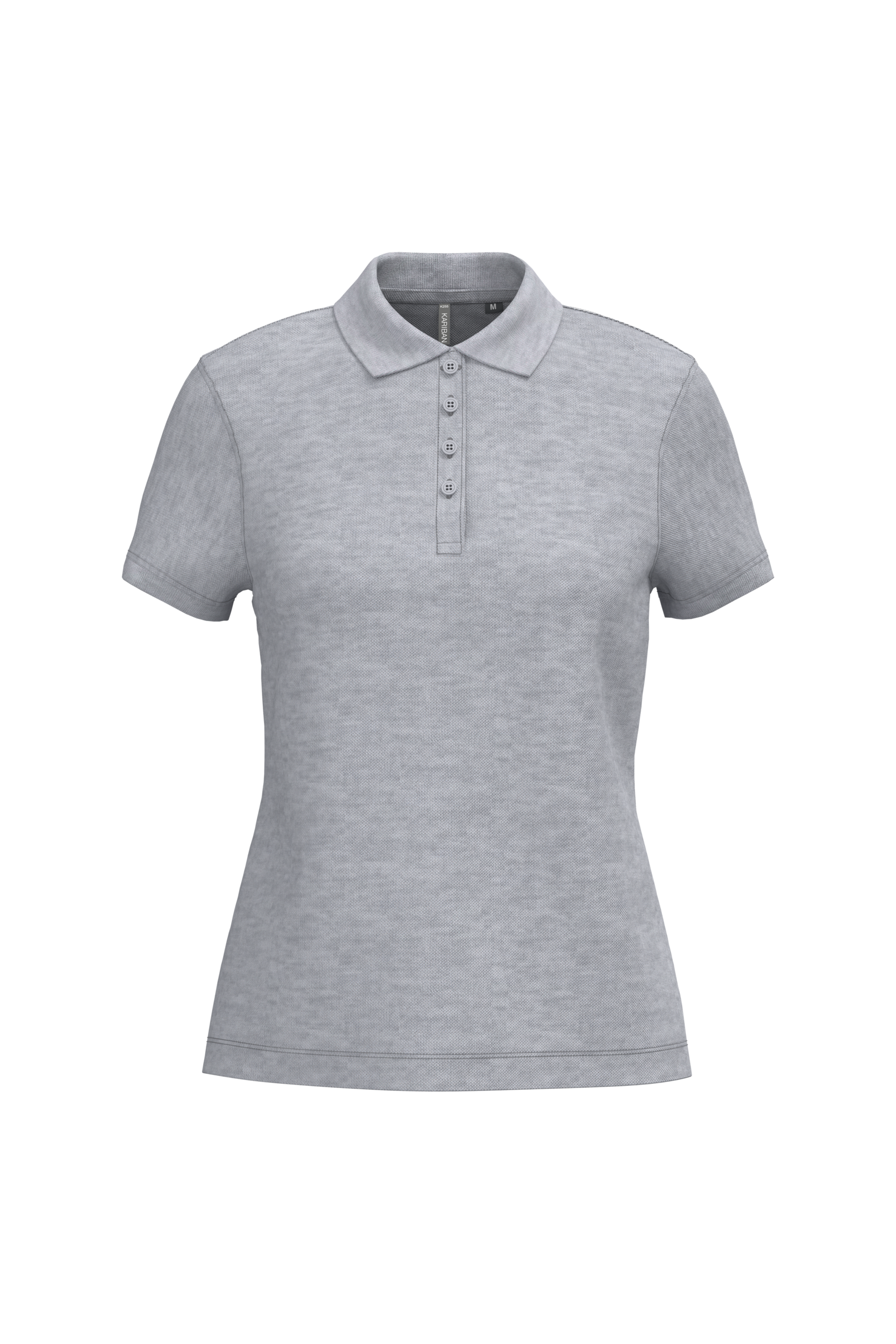 Kariban Piqué-damespolo korte mouwen — Oxford Grey