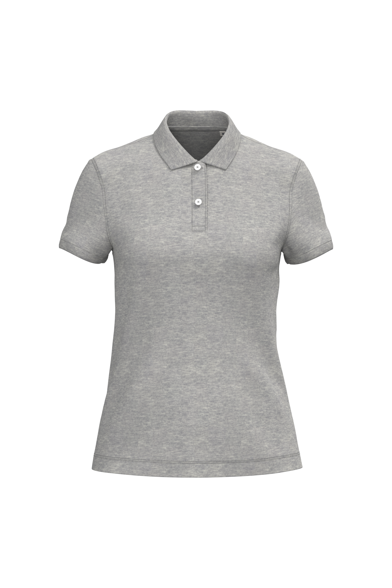 Native Spirit Ecologische damespolo in piquétricot — Moon Grey Heather