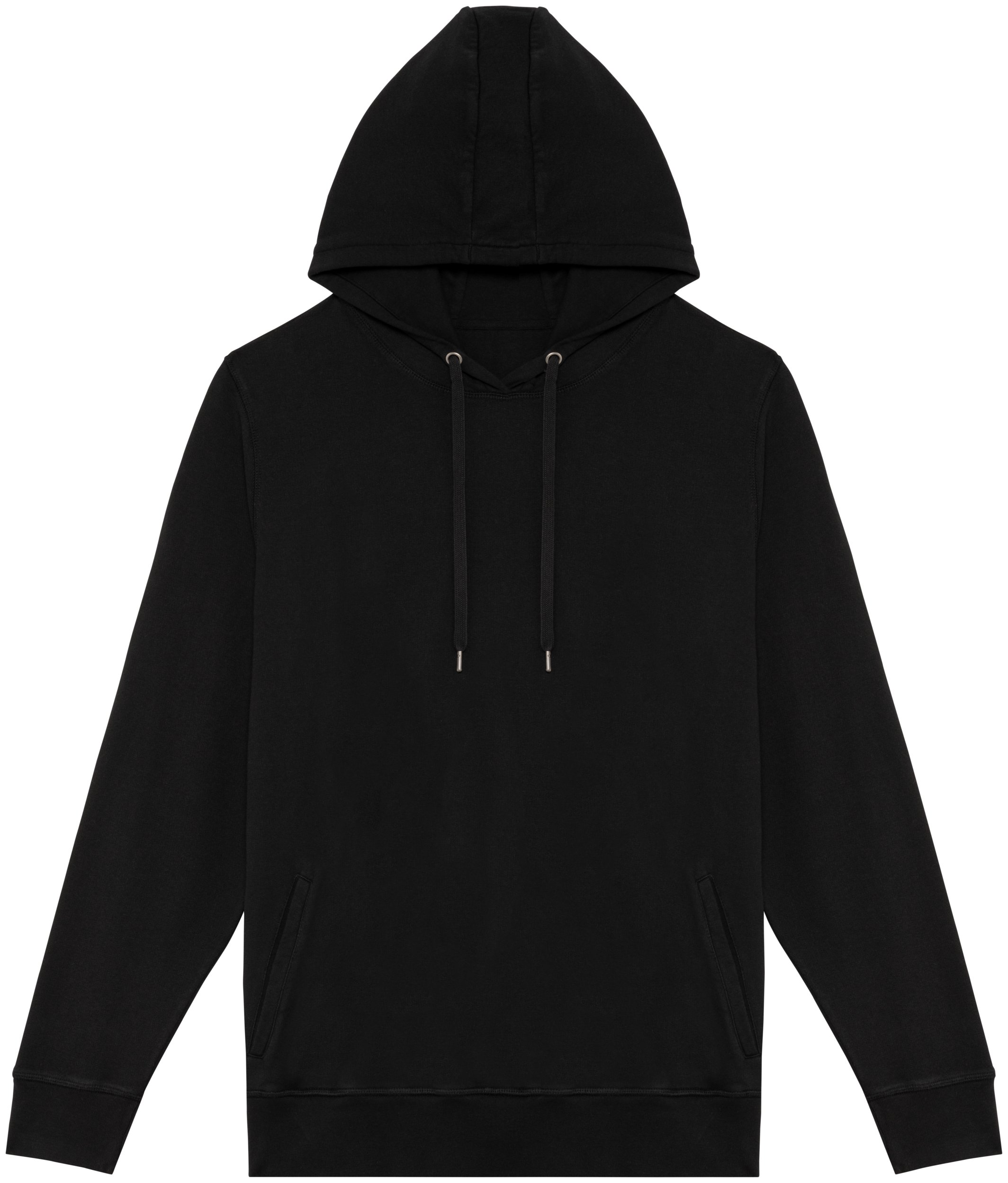 Native Spirit Ecologische uniseks sweater met capuchon French Terry — Washed black