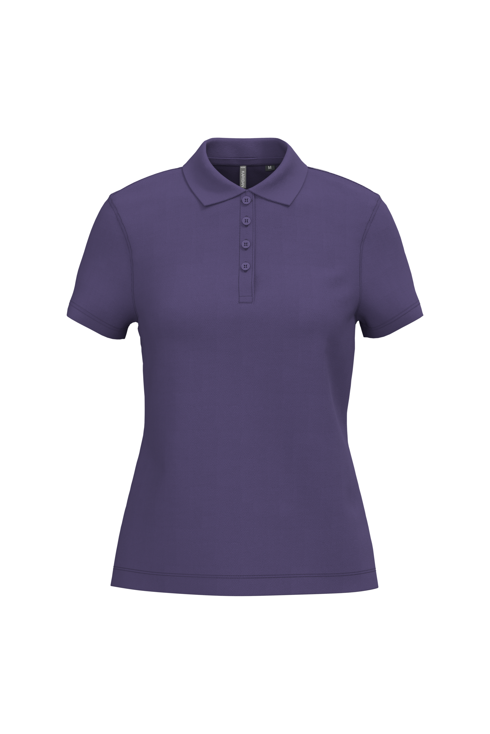 Kariban Piqué-damespolo korte mouwen — Purple