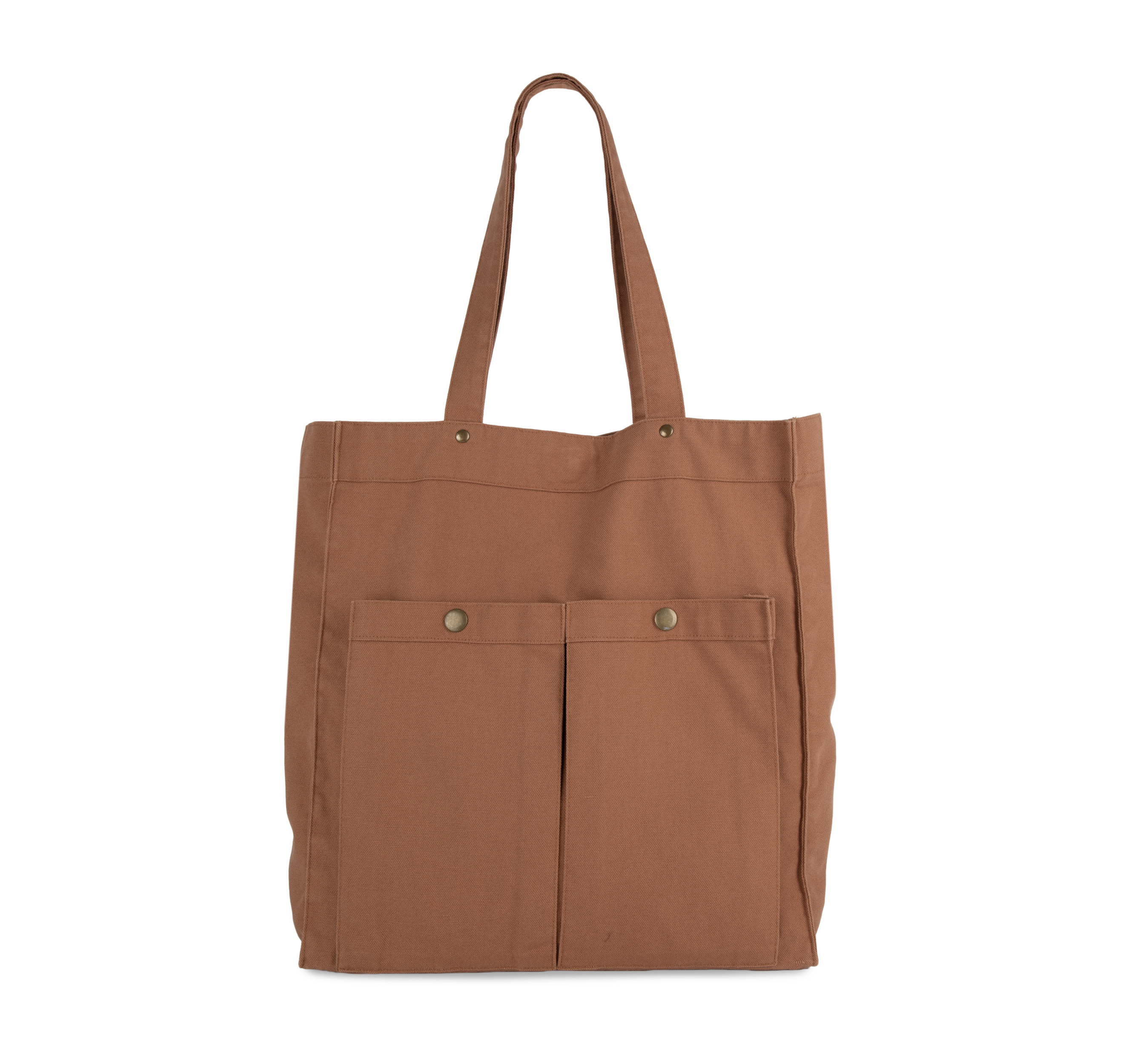 Kimood Tas met dubbel voorvak — Washed Russet
