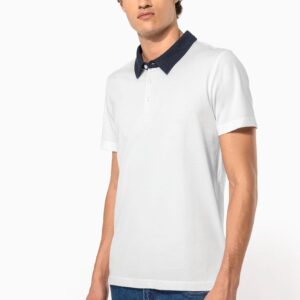 Kariban Tweekleurige herenpolo jersey
