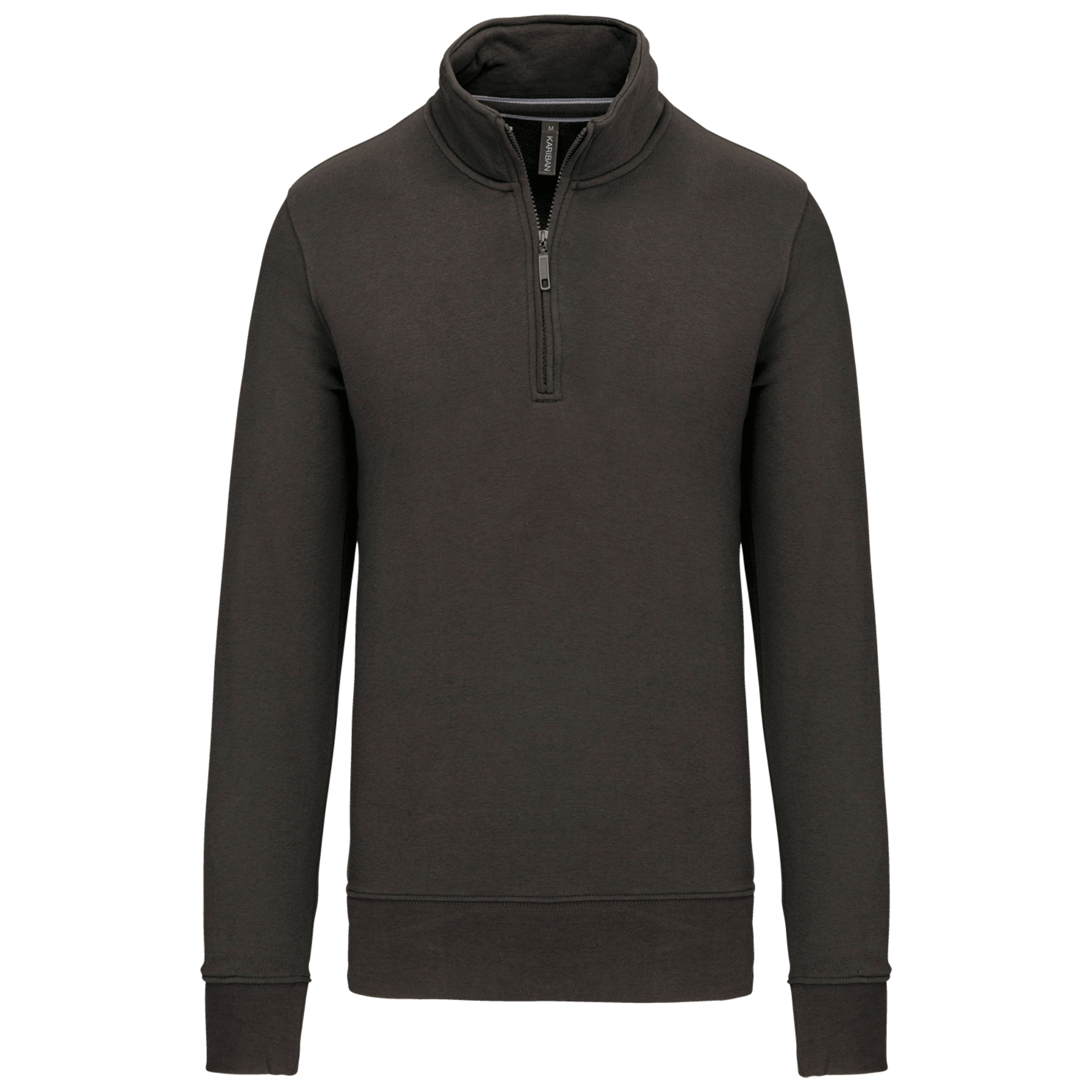 Kariban Sweater met ritskraag — Dark Grey